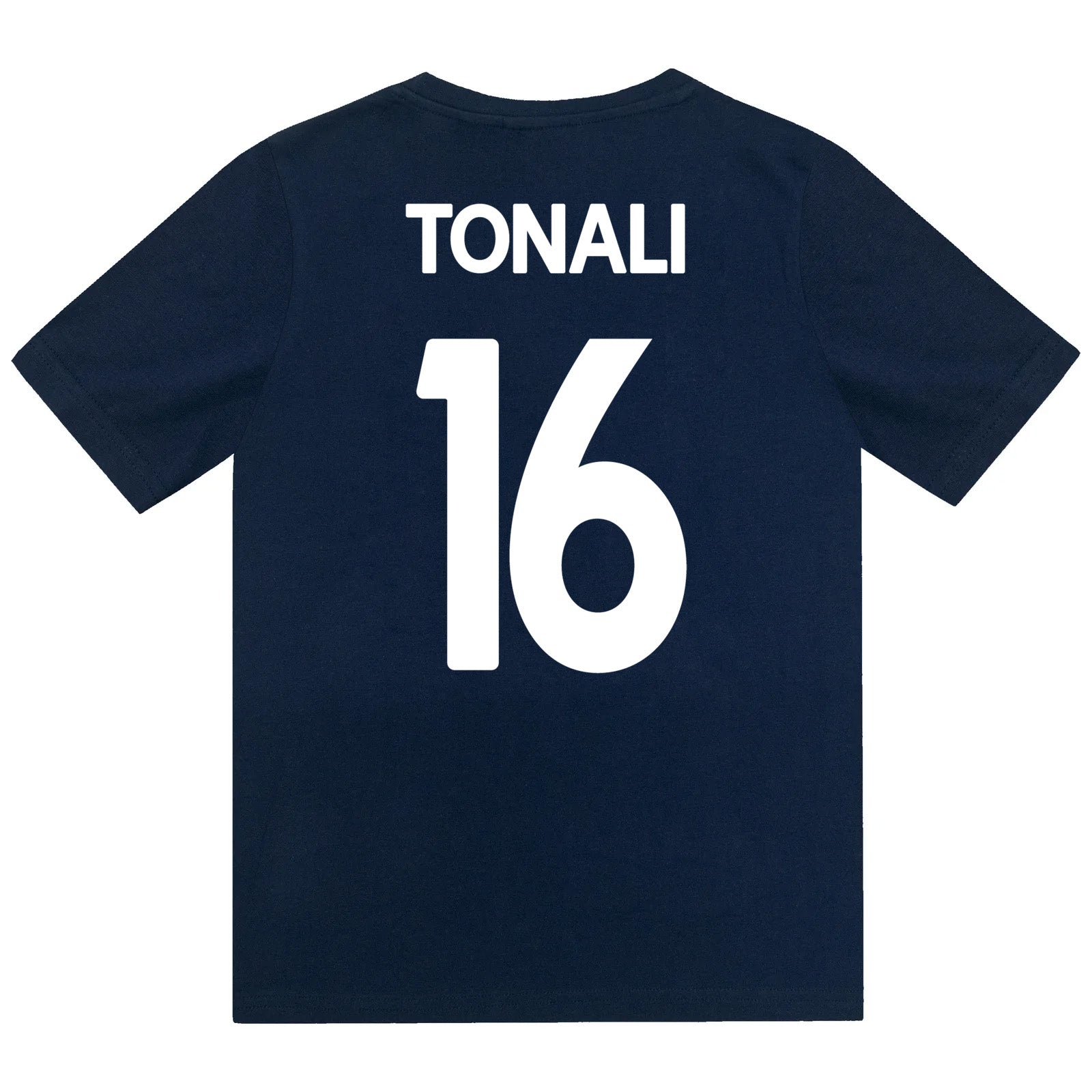 Spurs kids short pyjamas in navy blue. Short sleeve top with graphic and shorts with crest to the left leg