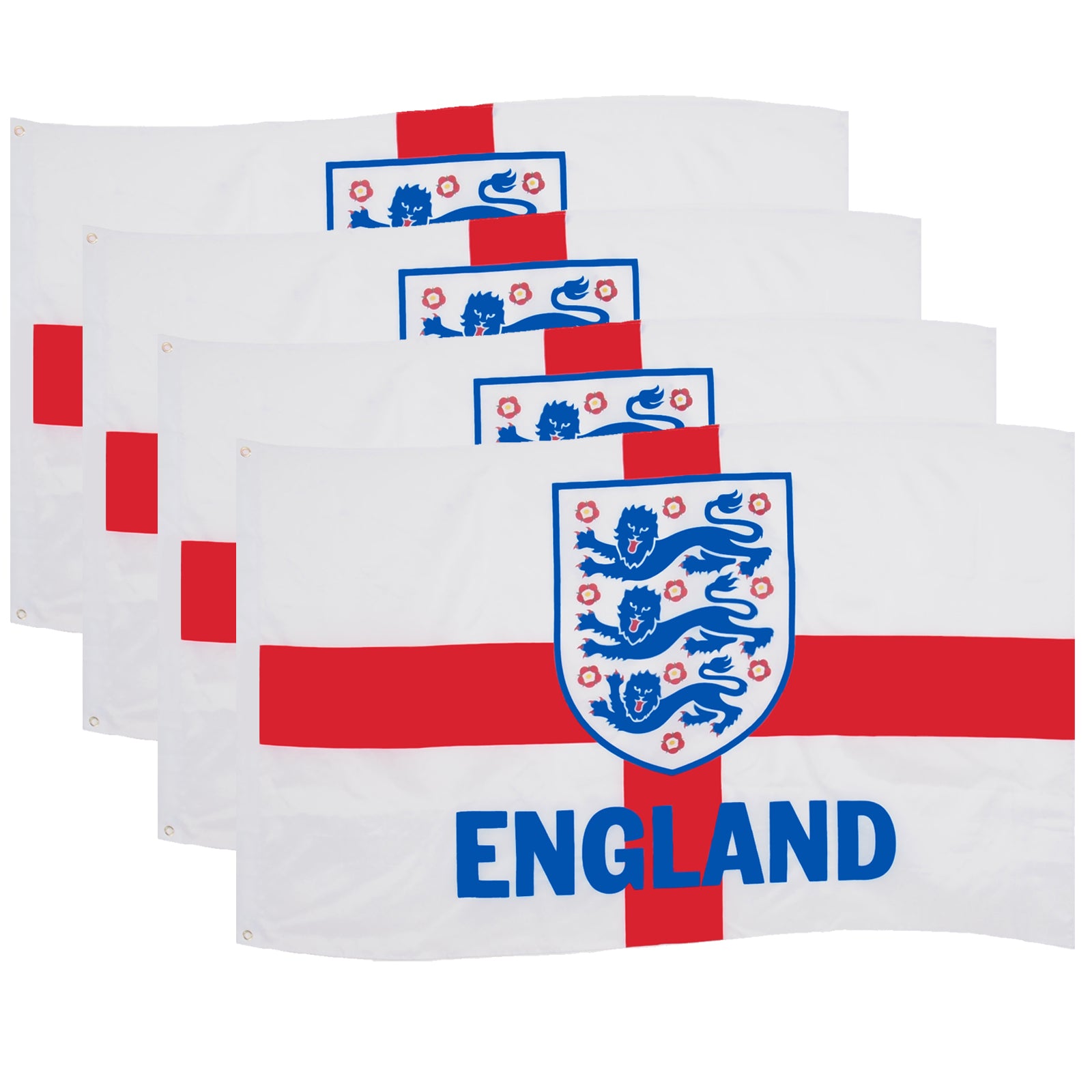 England football 5ft x 3ft flag with large England crest & text print.