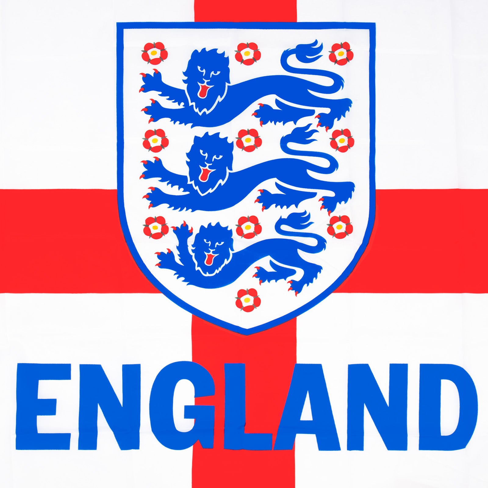 England football 5ft x 3ft flag with large England crest & text print.