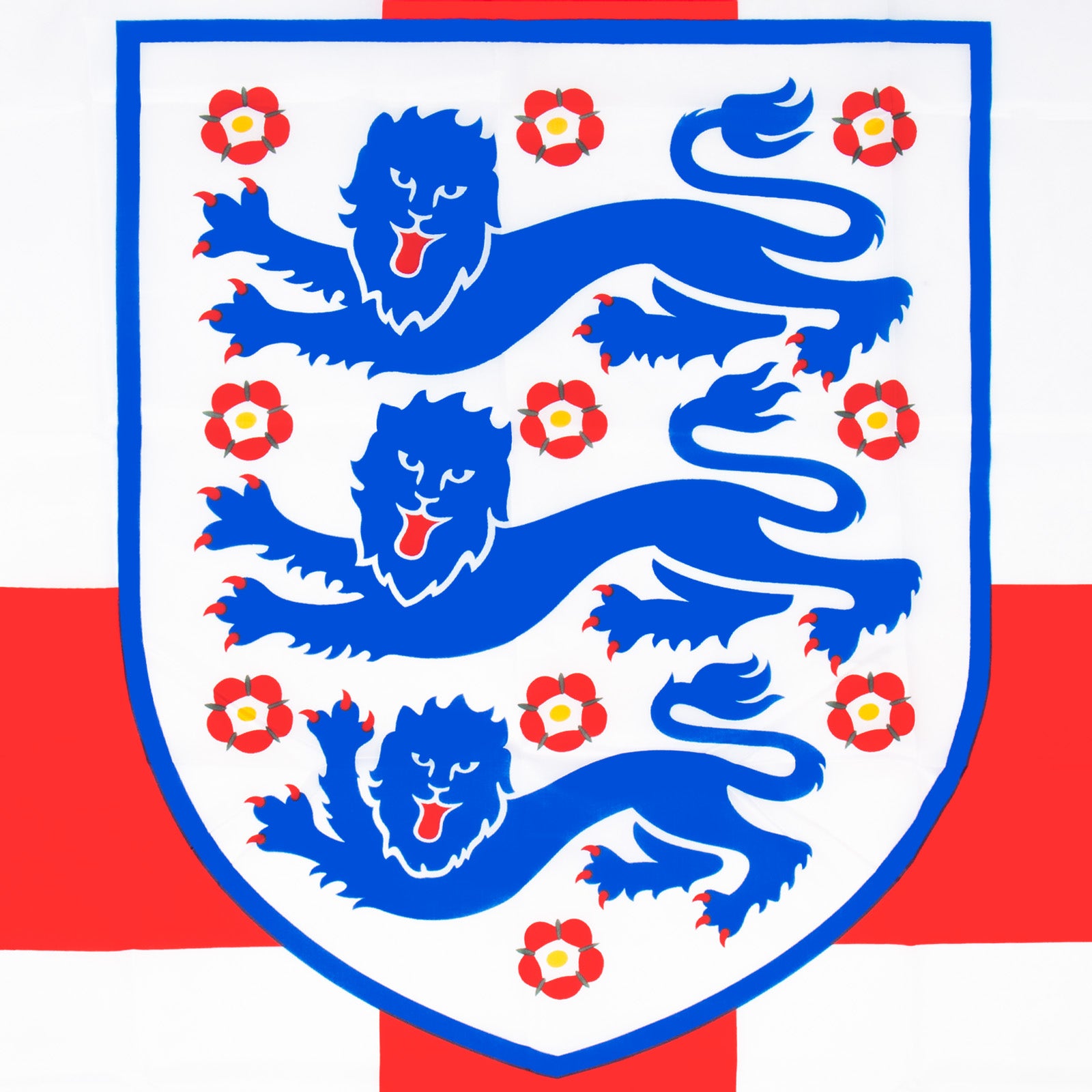 England football 5ft x 3ft flag with large England crest & text print.