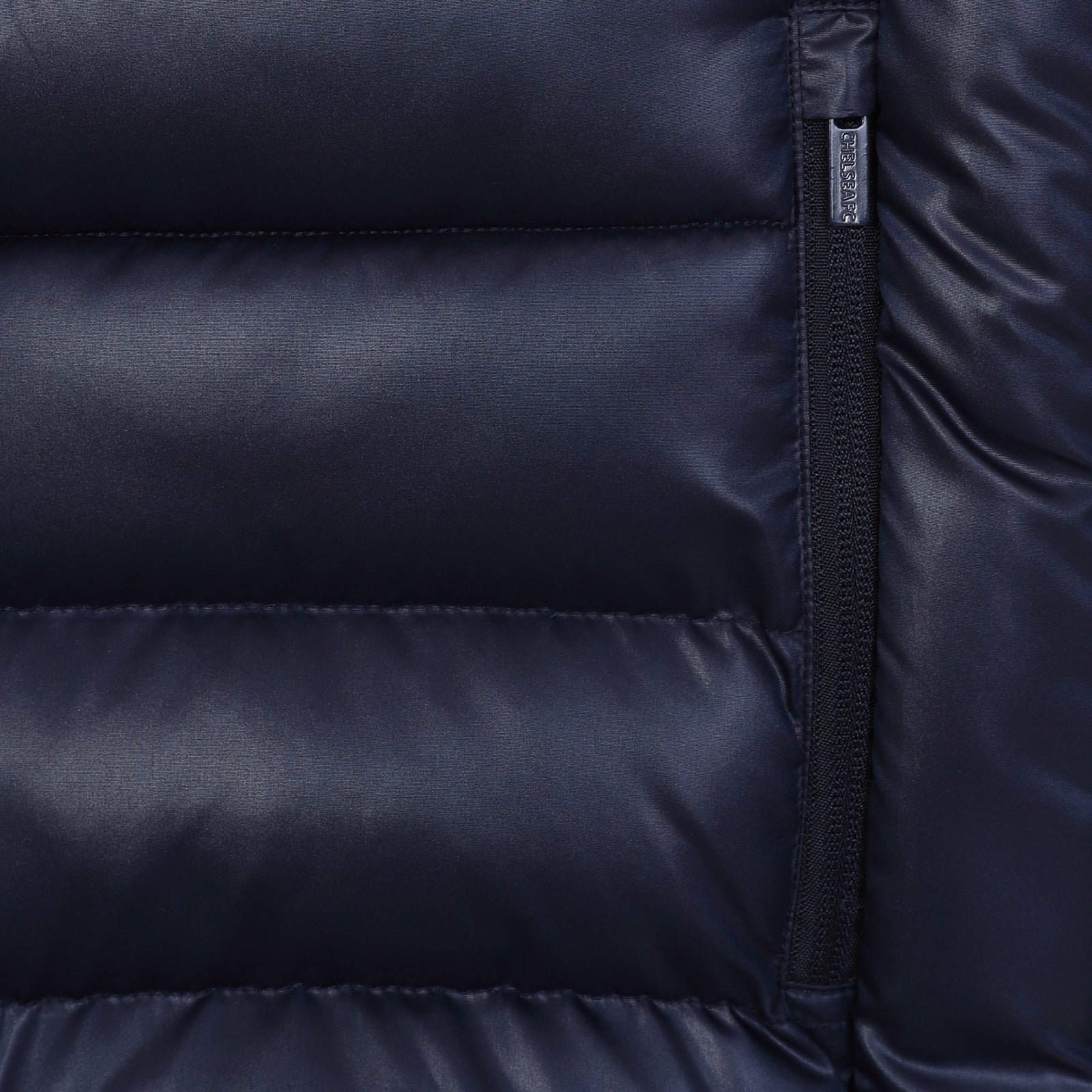 Chelsea adults gilet in black with club crest to chest.