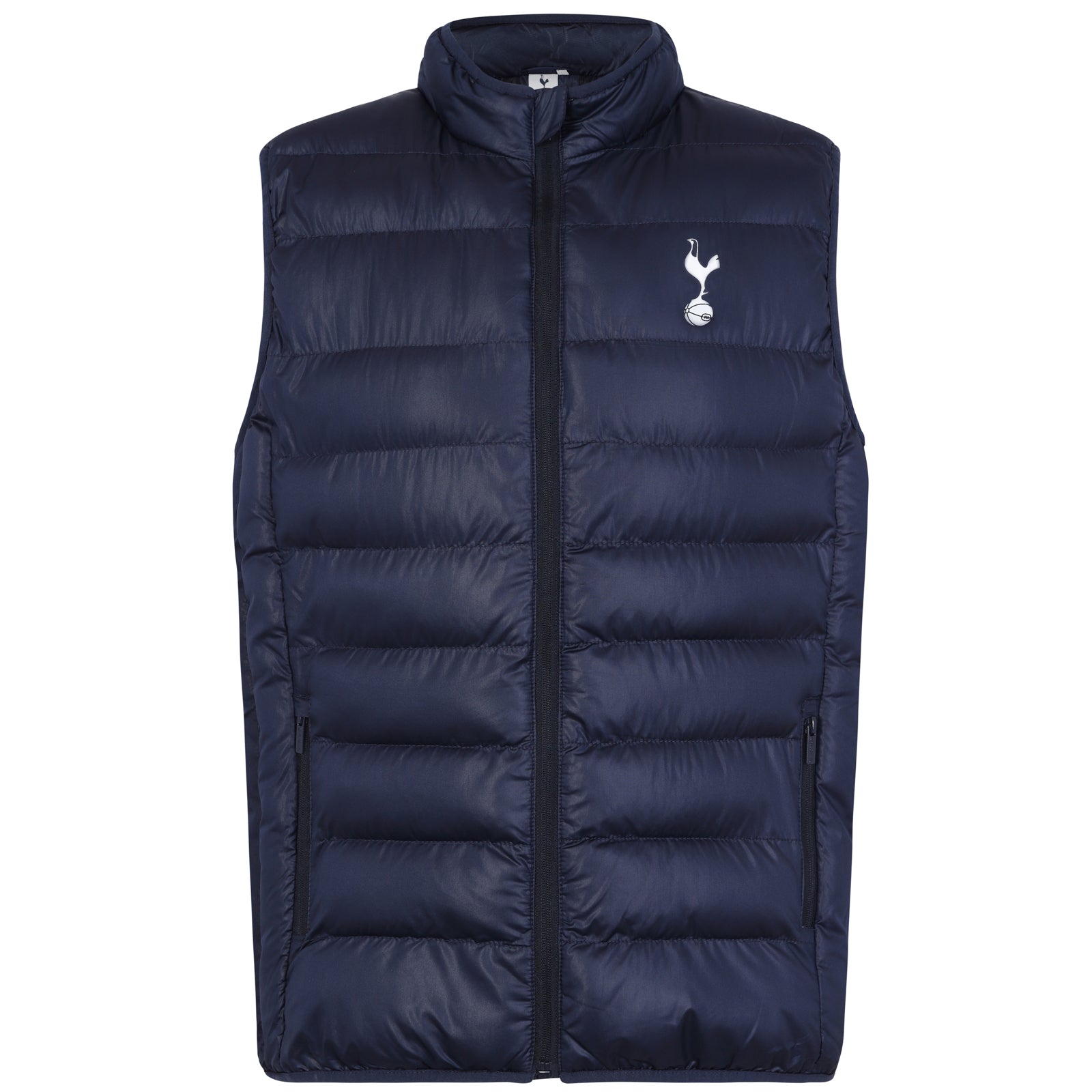 Spurs adults gilet in black with club crest to chest.