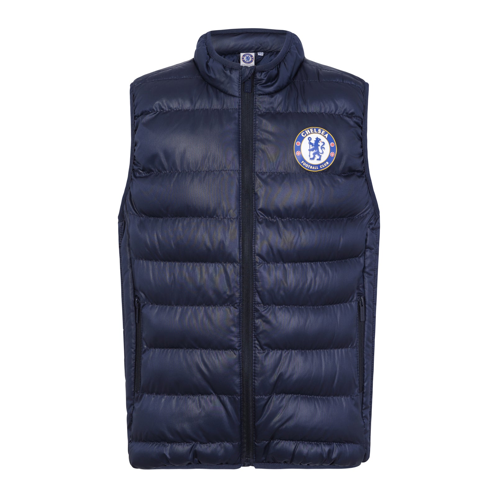 Chelsea kids gilet in black with club crest to chest.