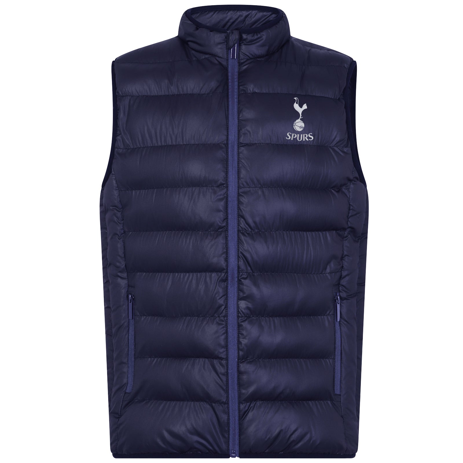 Spurs kids gilet in navy blue with club crest to chest.