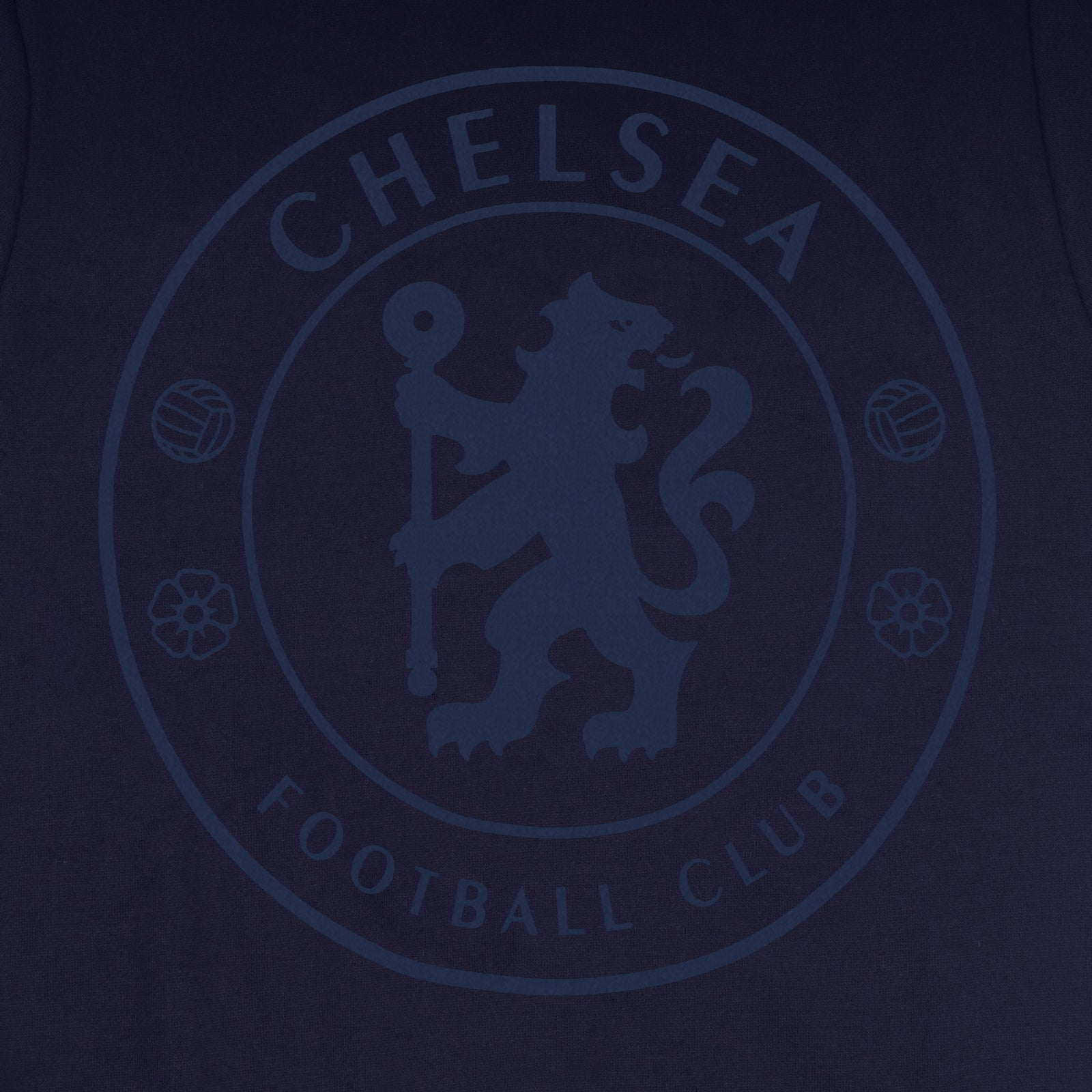 Chelsea boys sweatshirt in navy blue with club crest to chest.