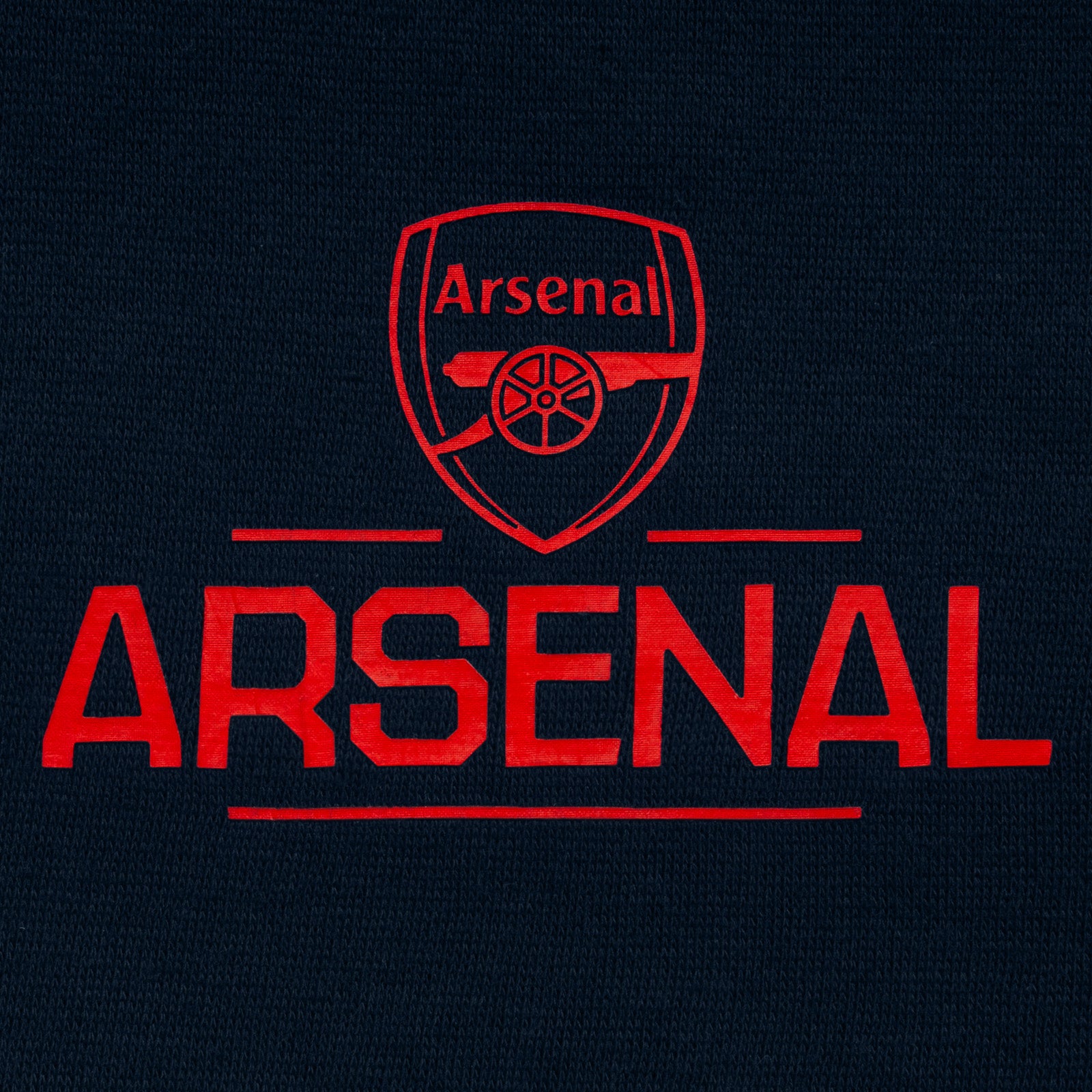 Arsenal adults zip hoodie in navy blue with the club crest and AFC 1886 text on the left chest.