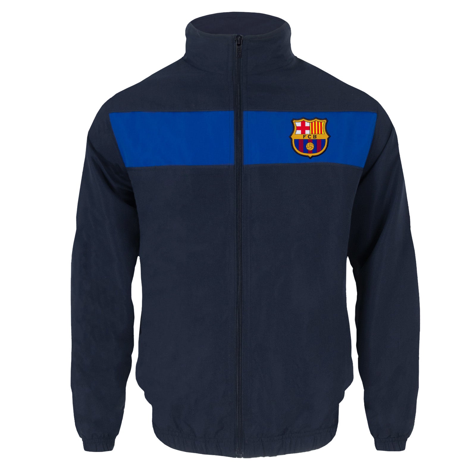 FC Barcelona kids tracksuit in reflex blue with club crest to chest and left thigh