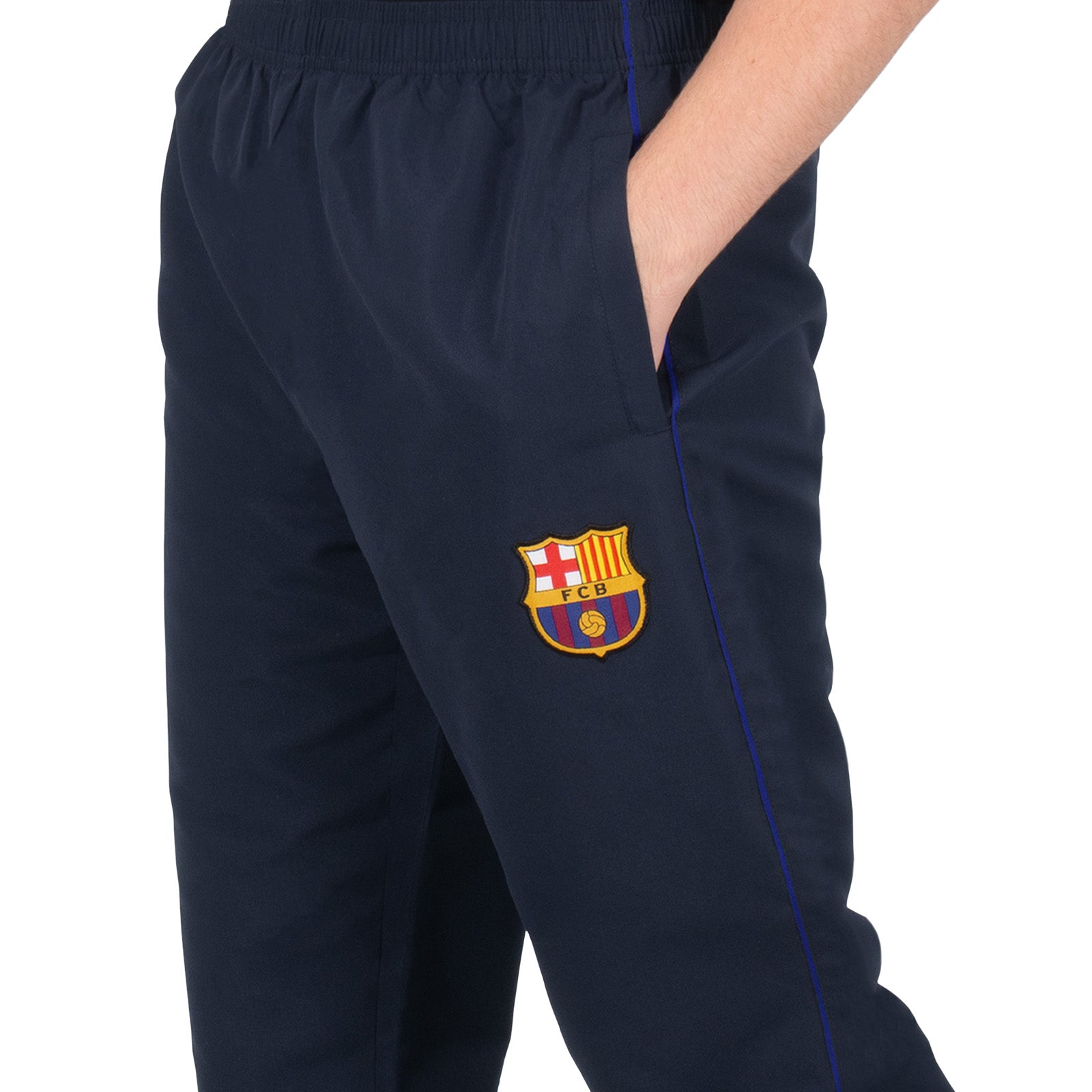 FC Barcelona adults tracksuit in reflex blue with club crest to chest and left thigh