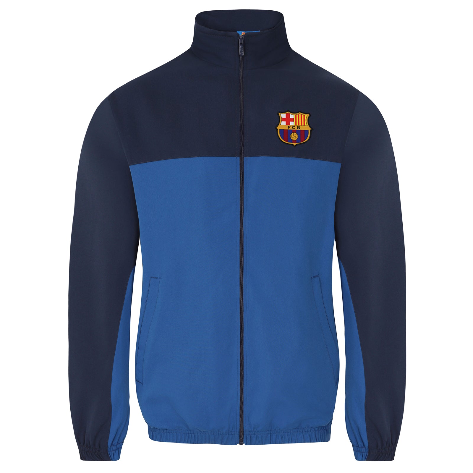 FC Barcelona adults tracksuit in reflex blue with club crest to chest and left thigh