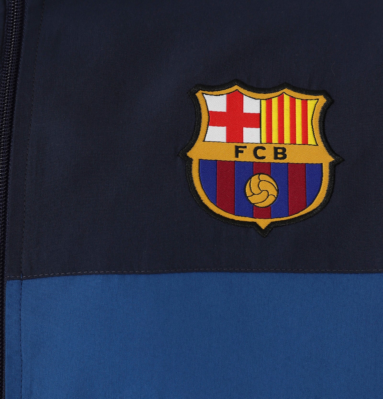 FC Barcelona adults tracksuit in reflex blue with club crest to chest and left thigh
