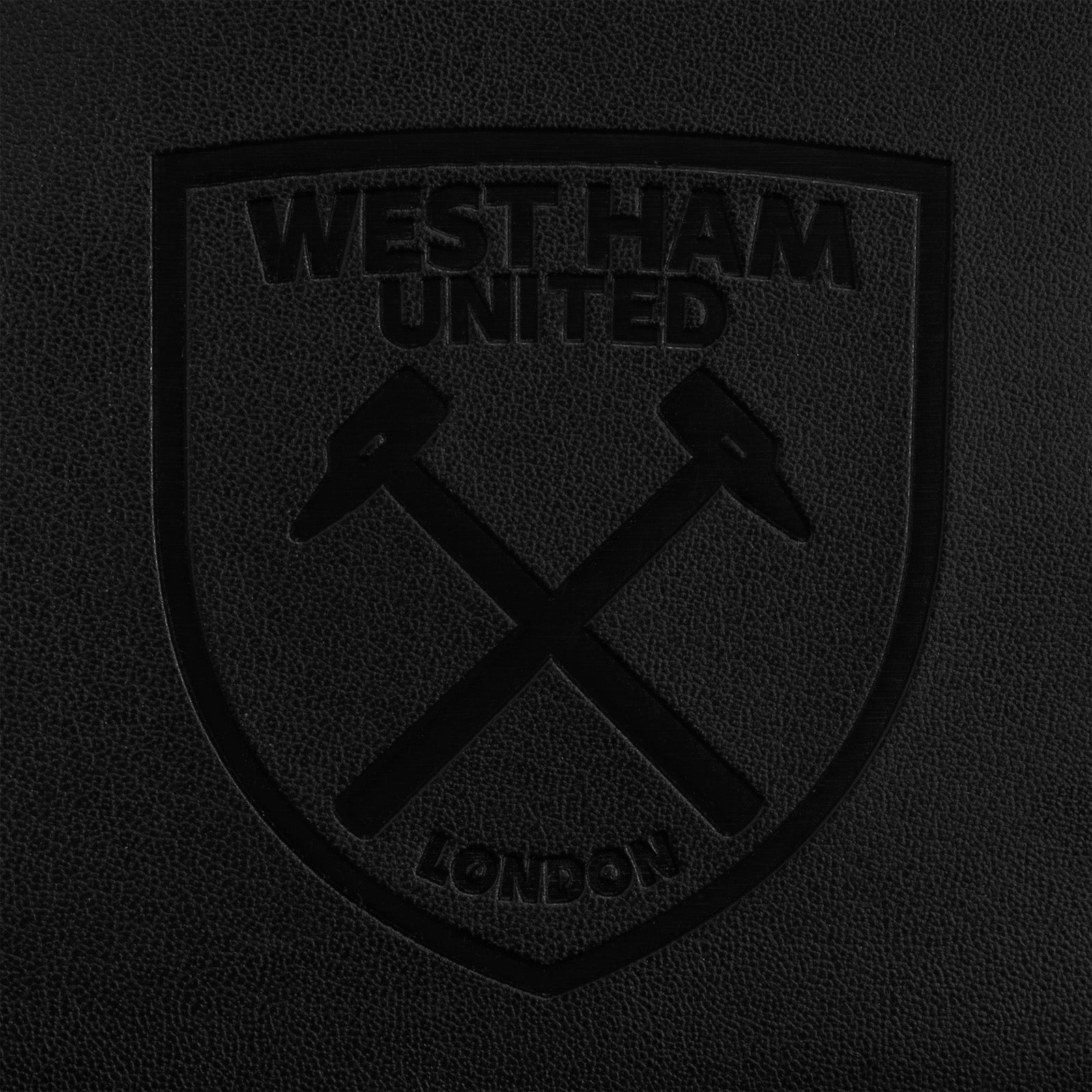 West Ham faux leather wallet in black with embossed club crest