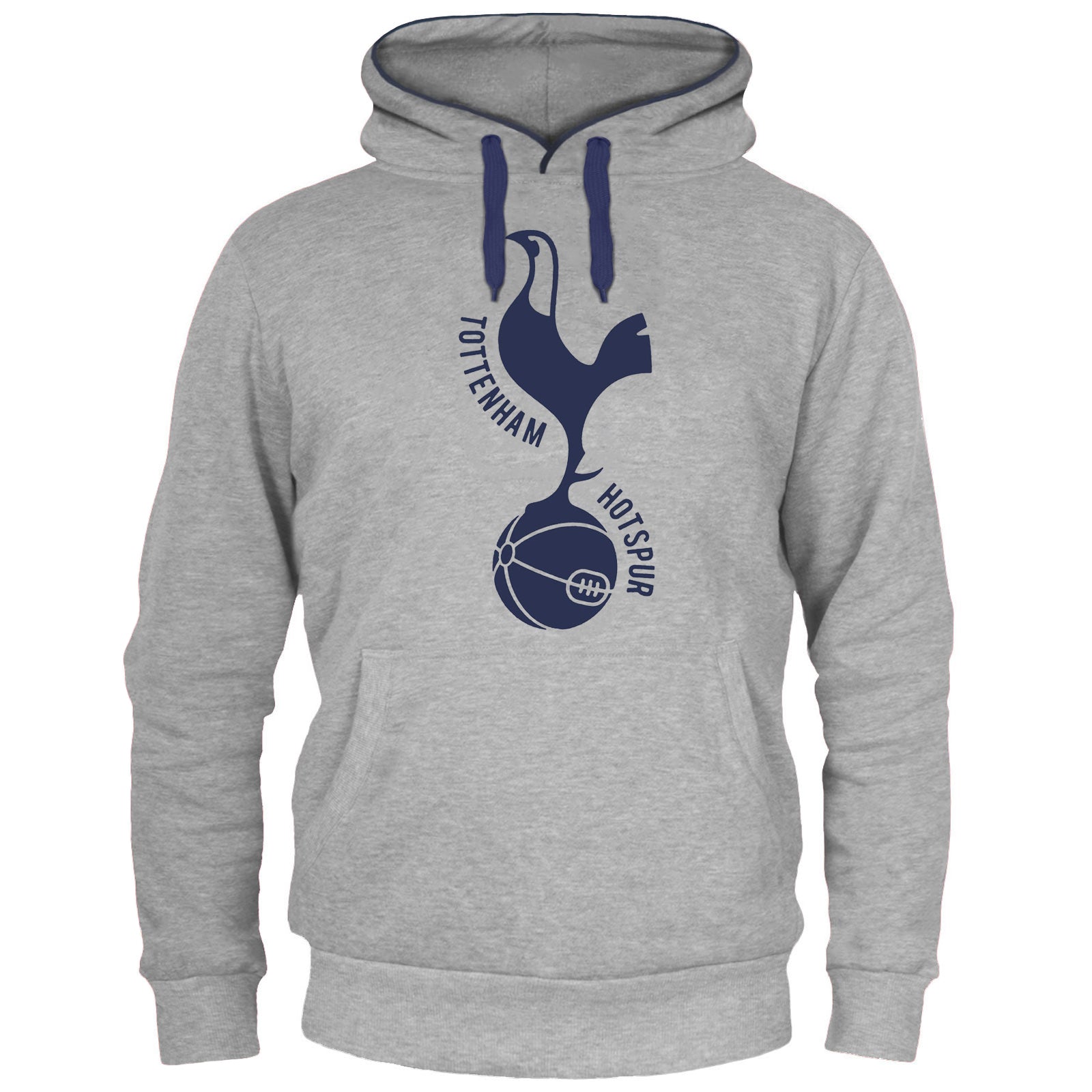 Spurs adults hoodie in grey with club crest & text print to front.