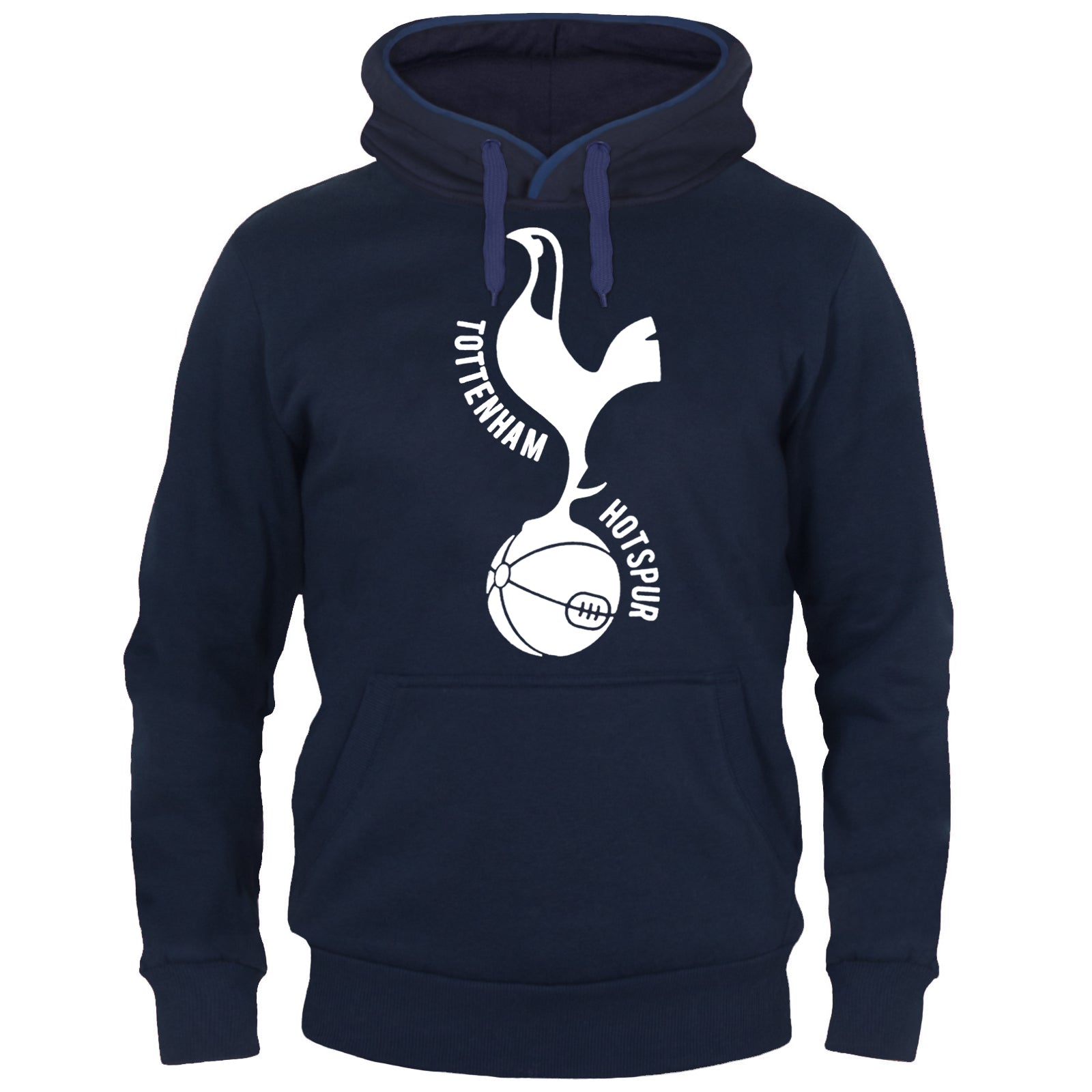 Spurs adults hoodie in navy with club crest & text print to front.