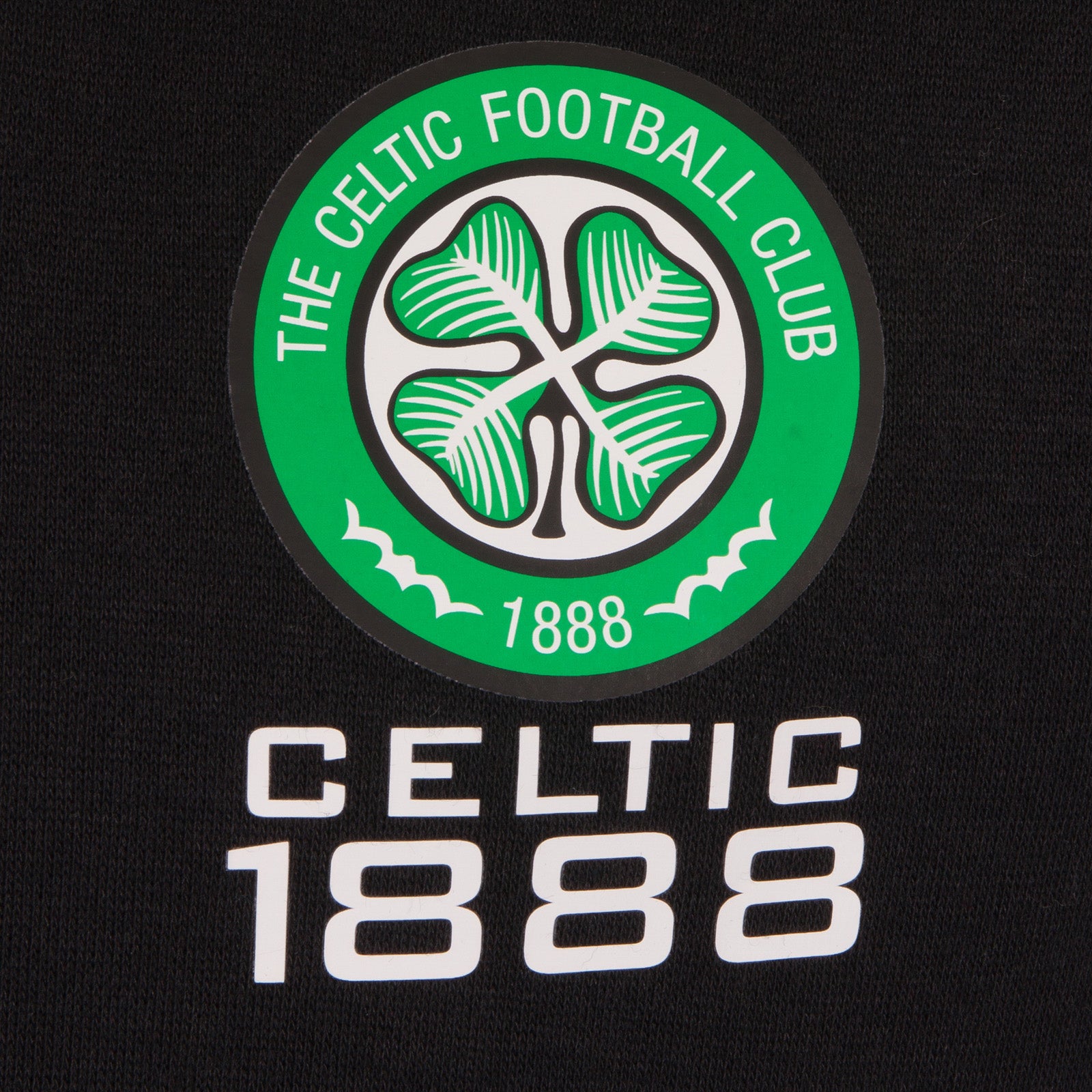 Celtic kids zip hoodie in black with club crest on the left chest.
