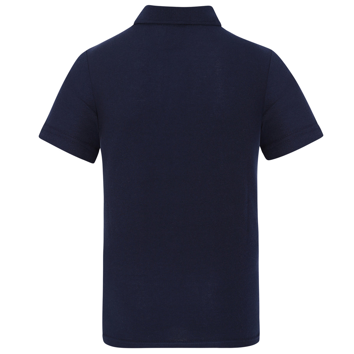 West Ham adults polo shirt in navy with WHUFC badge and text to chest.