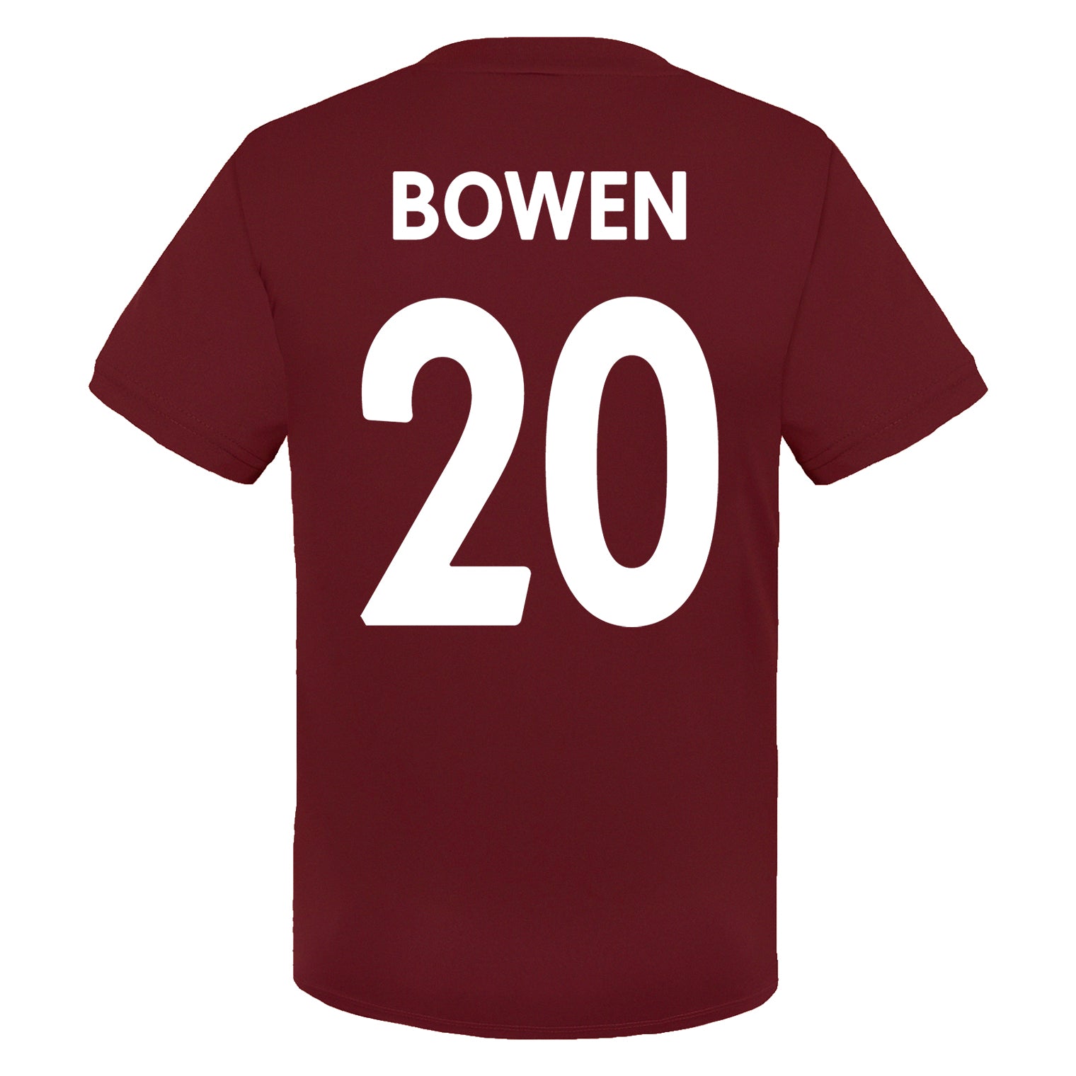 West Ham kids poly T-shirt in claret with club crest to chest