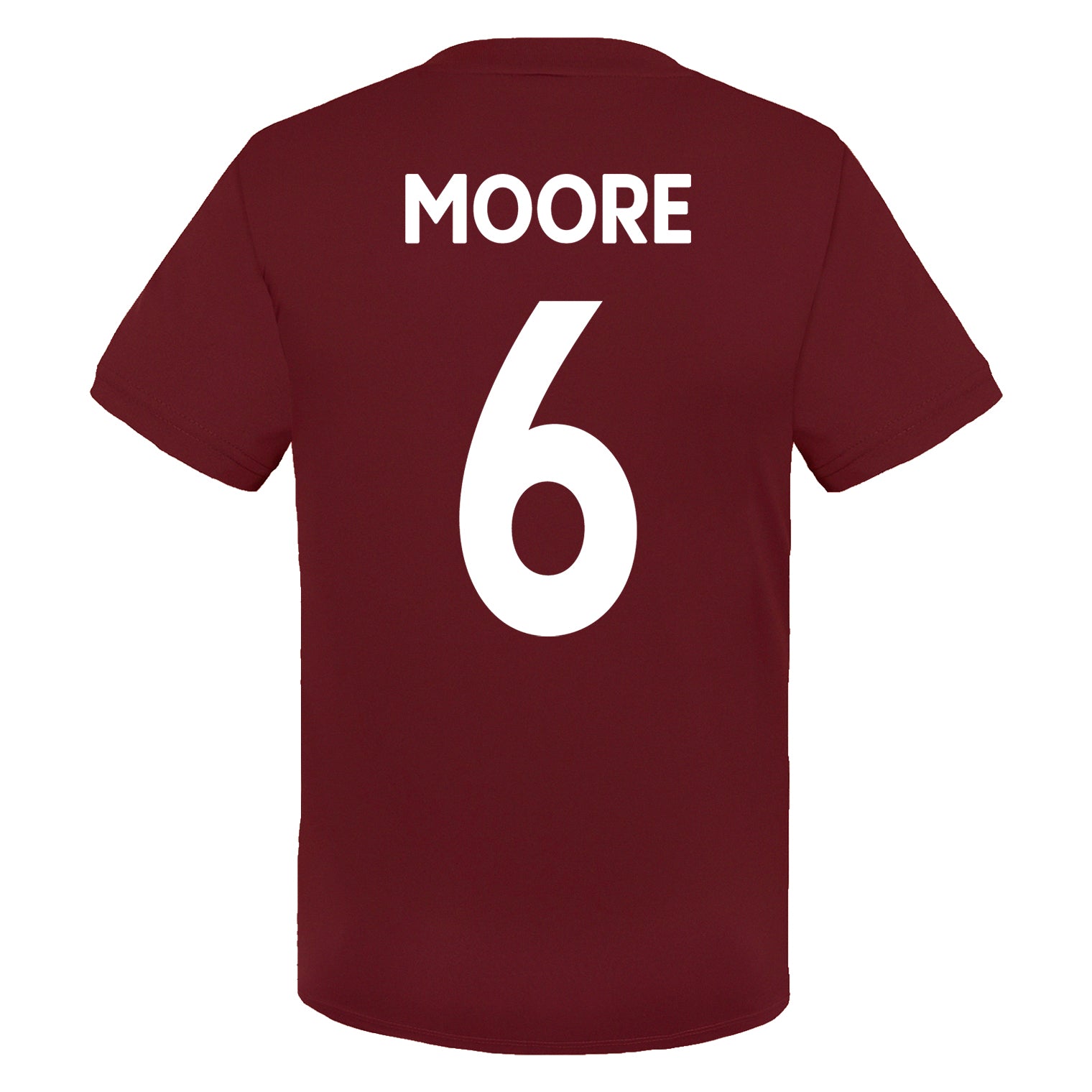 West Ham kids poly T-shirt in claret with club crest to chest