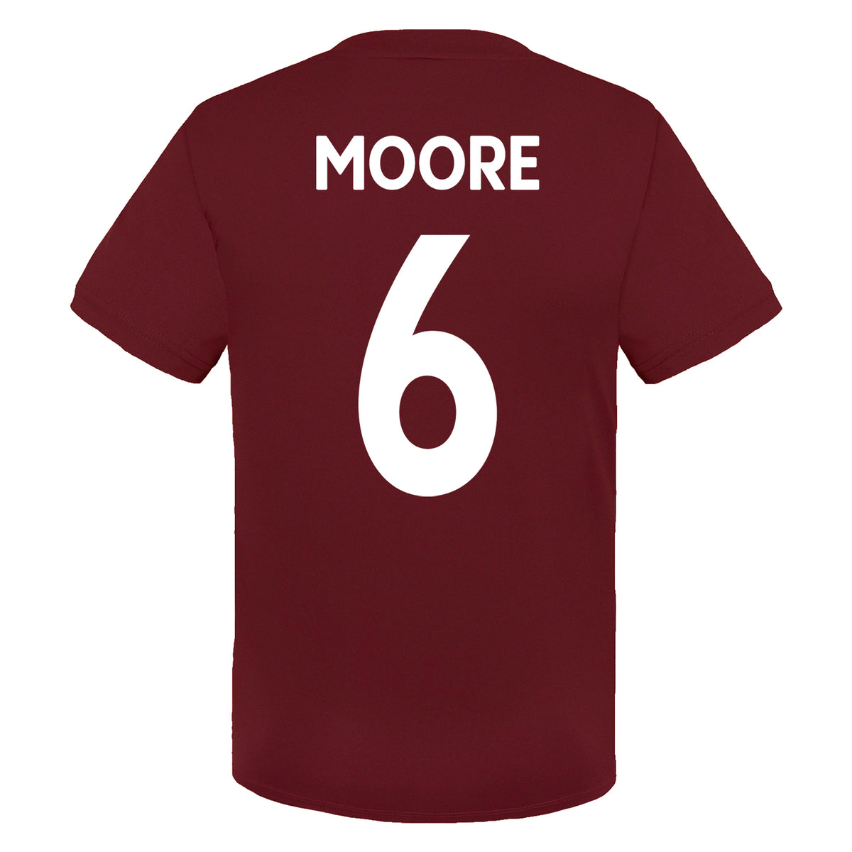 West Ham kids poly T-shirt in claret with club crest to chest