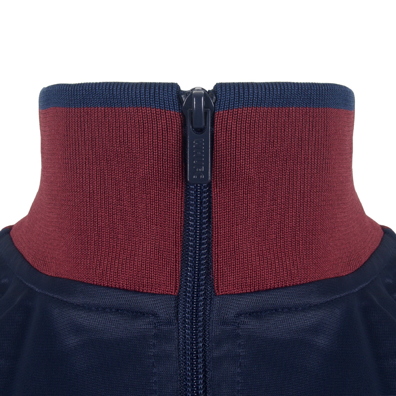 West Ham adults retro track jacket in navy blue with club crest to chest.