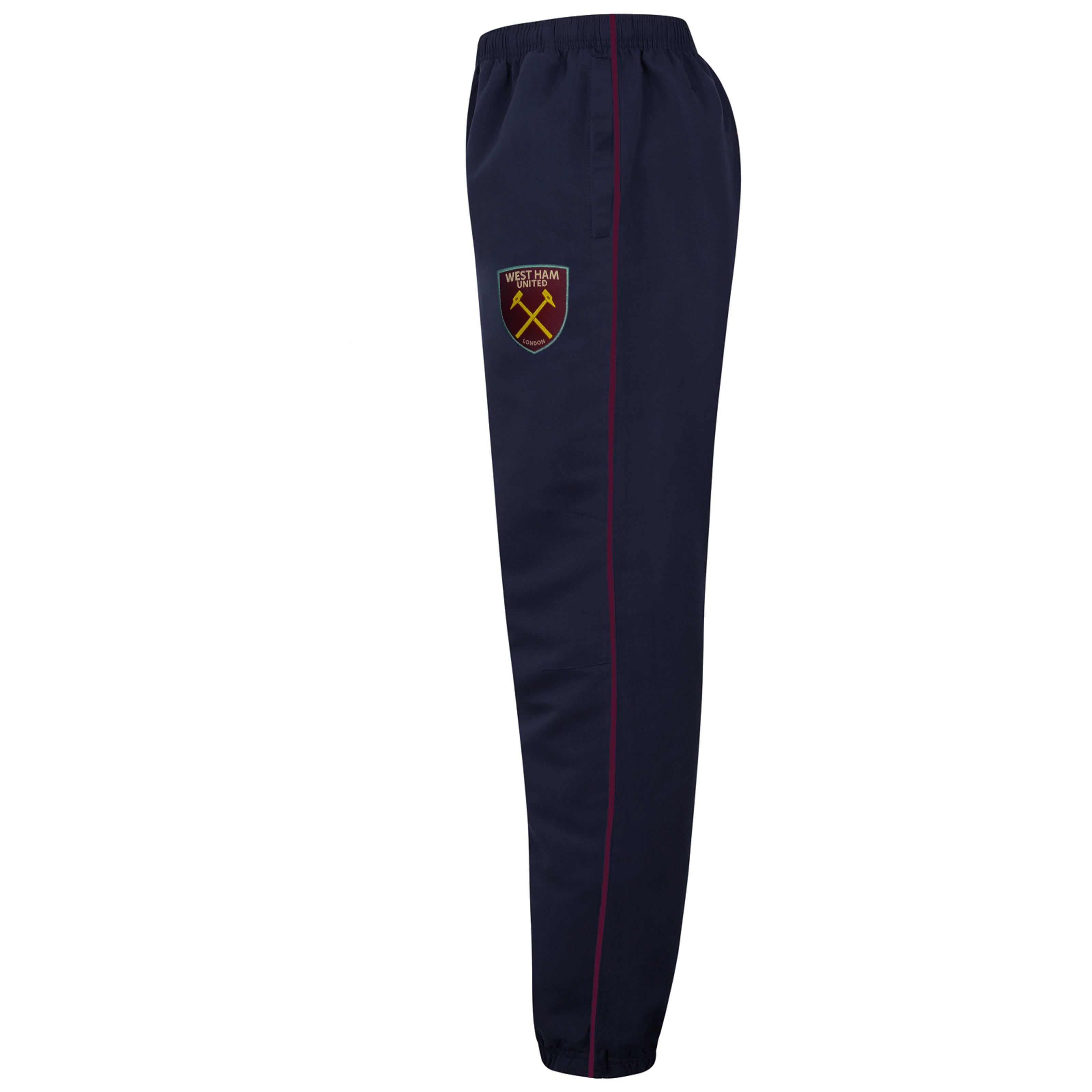 West Ham kids tracksuit in navy blue & claret with club crest to chest and left thigh