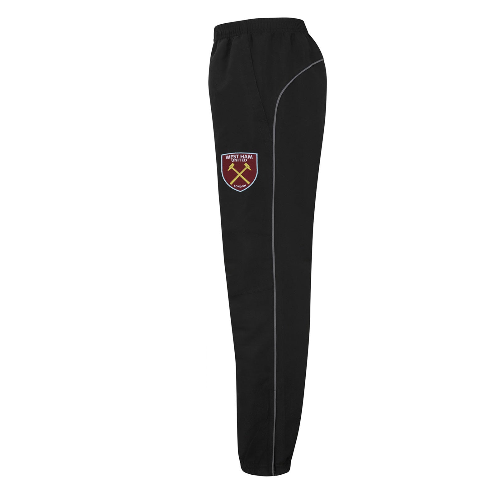 West Ham kids tracksuit in grey with club crest to chest and left thigh