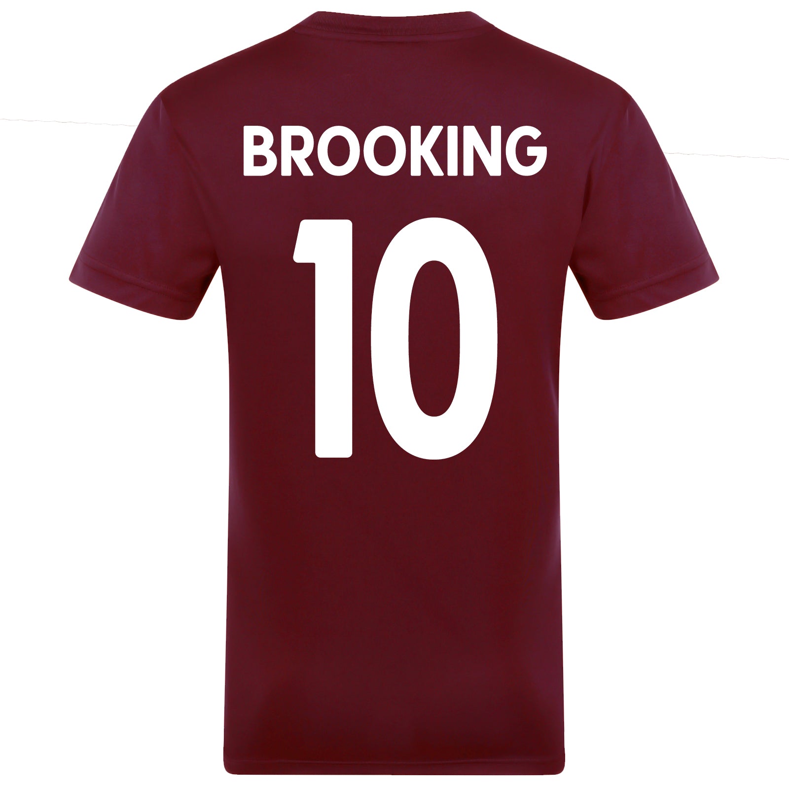 West Ham adults poly T-shirt in claret with club crest to chest