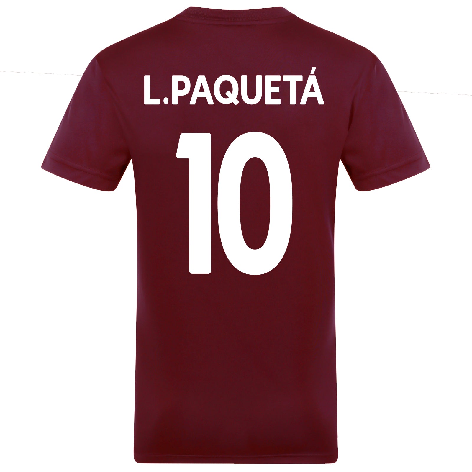 West Ham adults poly T-shirt in claret with club crest to chest