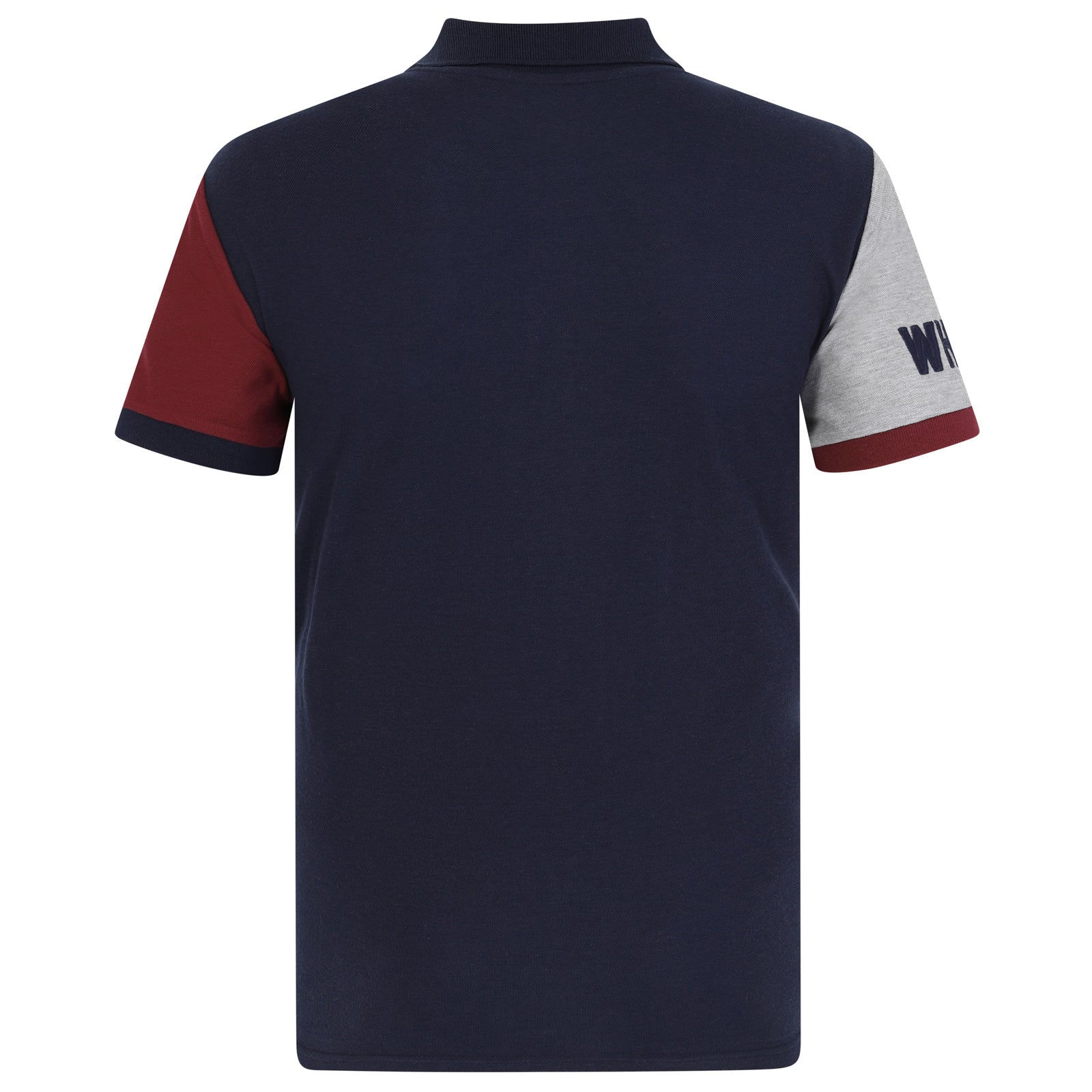 West Ham kids polo shirt in claret with WHUFC badge and text to chest.
