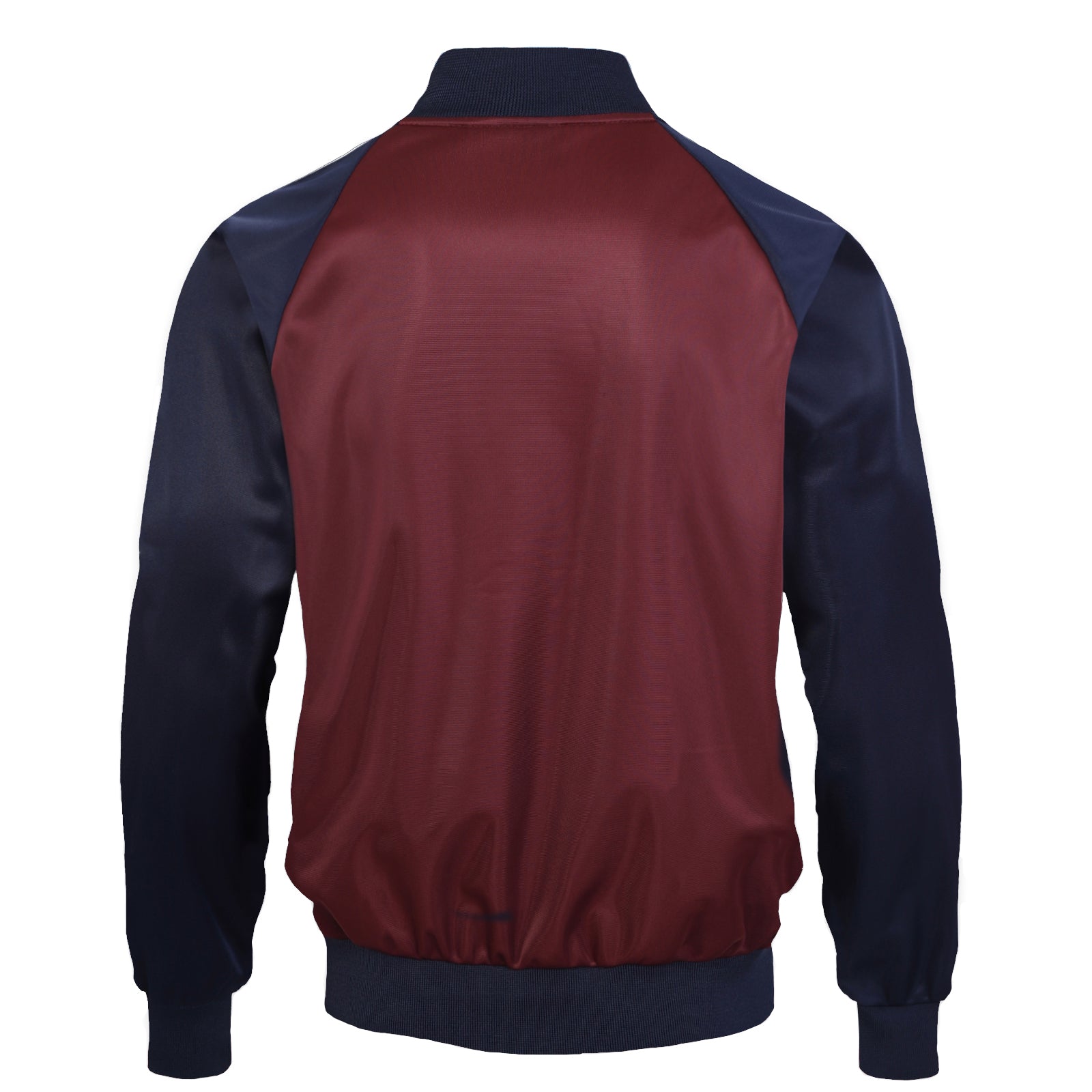 West Ham adults retro track jacket in navy blue with club crest to chest.