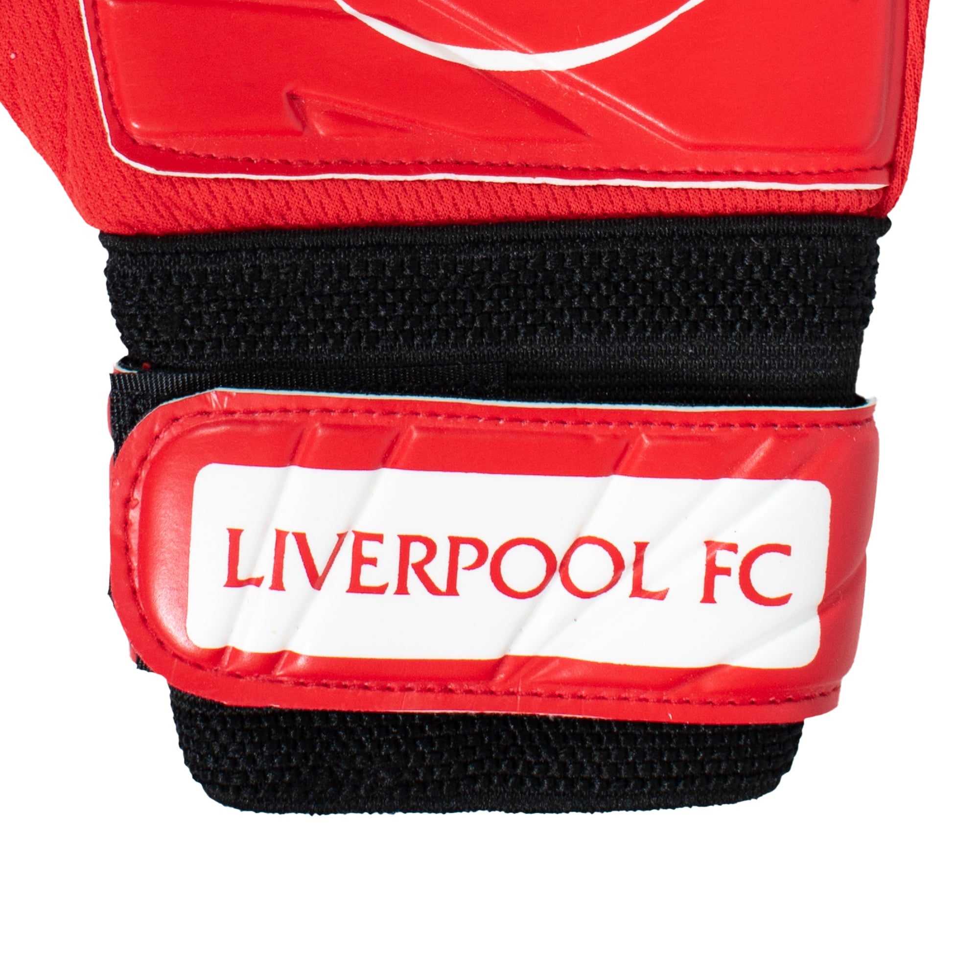 Liverpool size 4 red ball with LFC club badge to football and to each glove.
