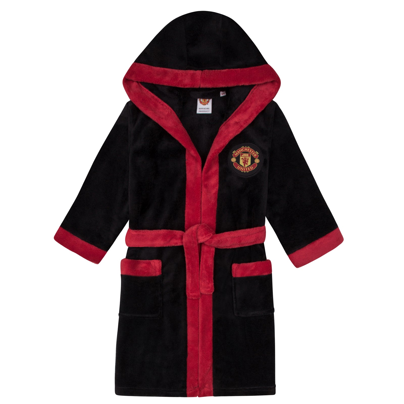 Man United dressing gown for kids in black