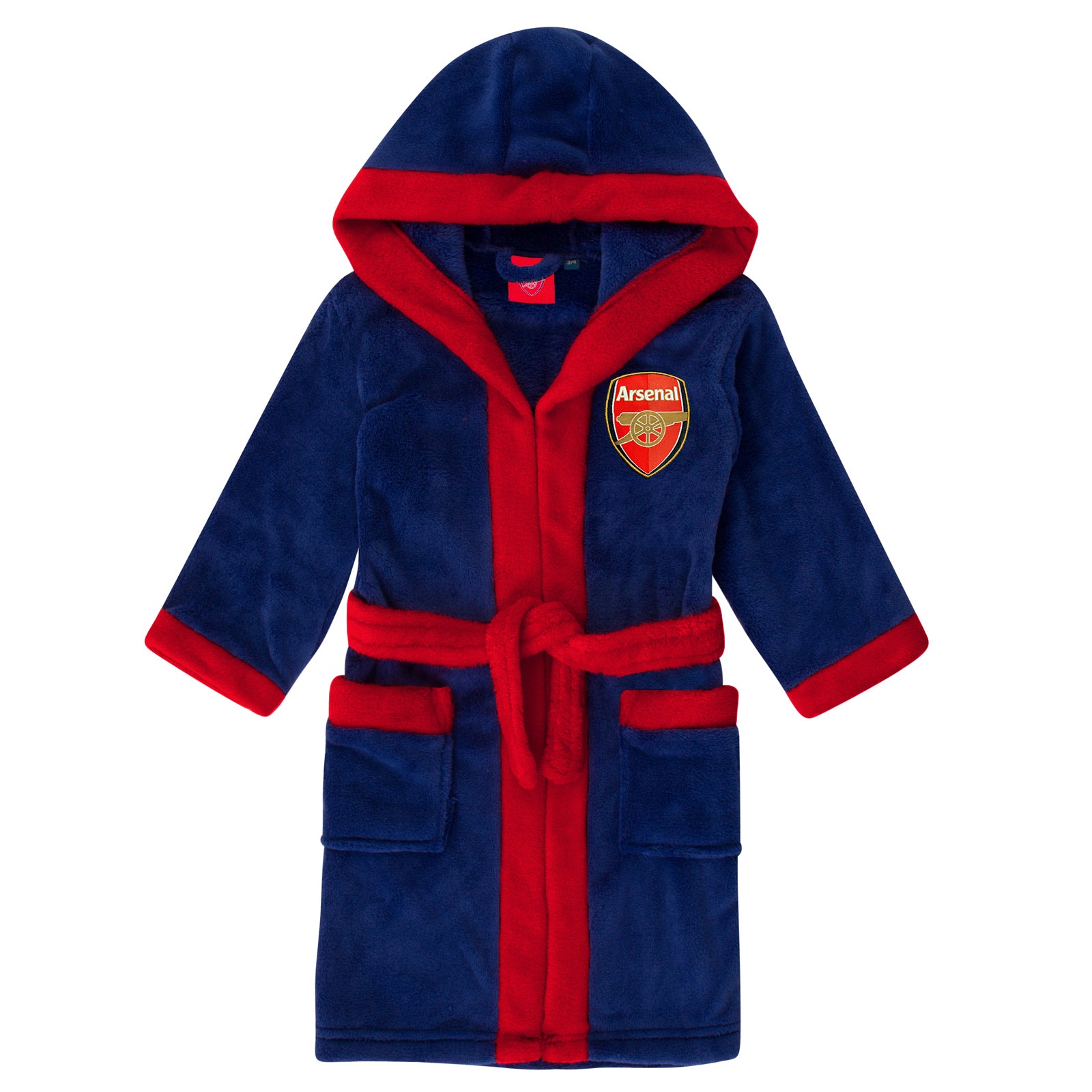 Arsenal kids dressing gown in blue with crest