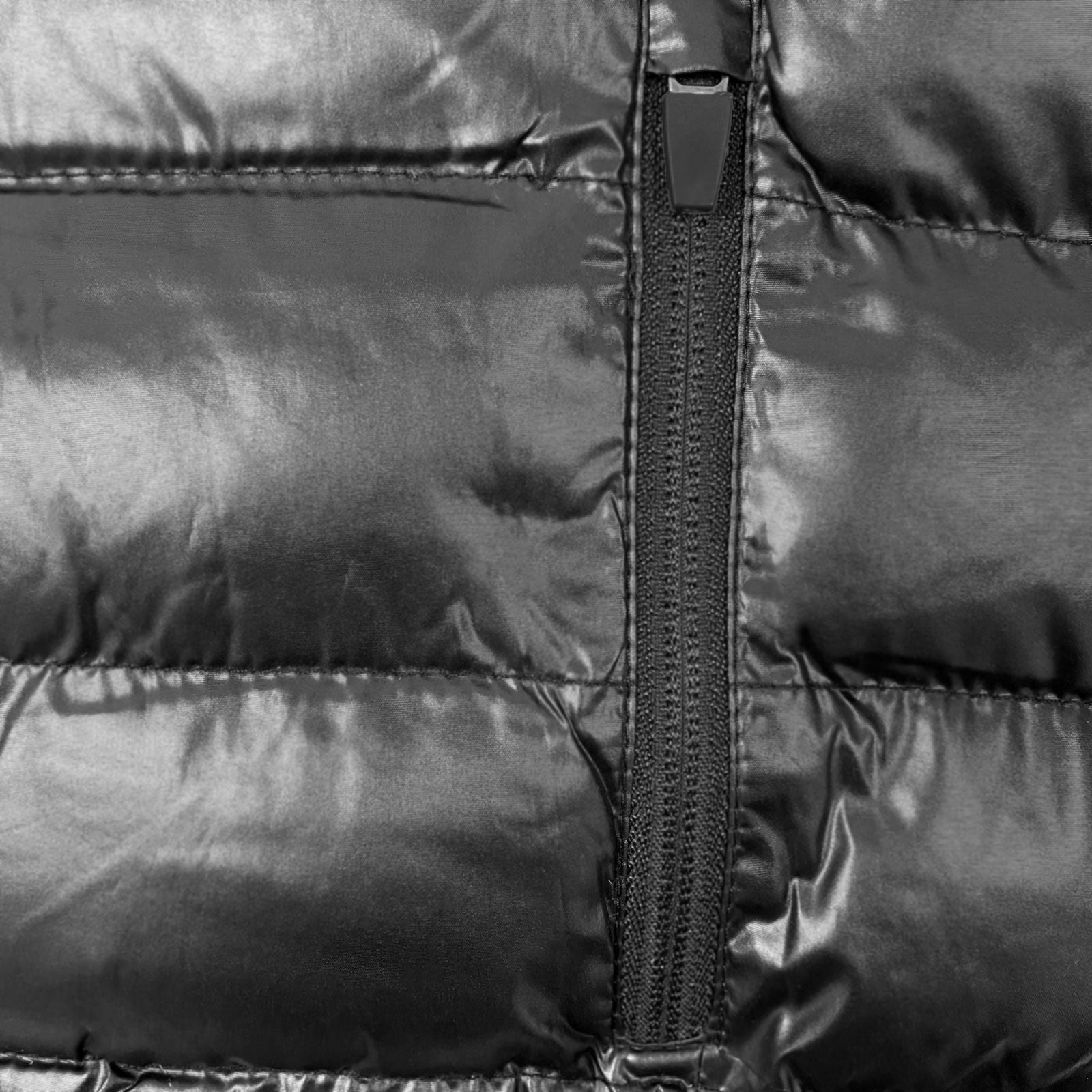Chelsea kids quilted jacket in black with club crest to chest.