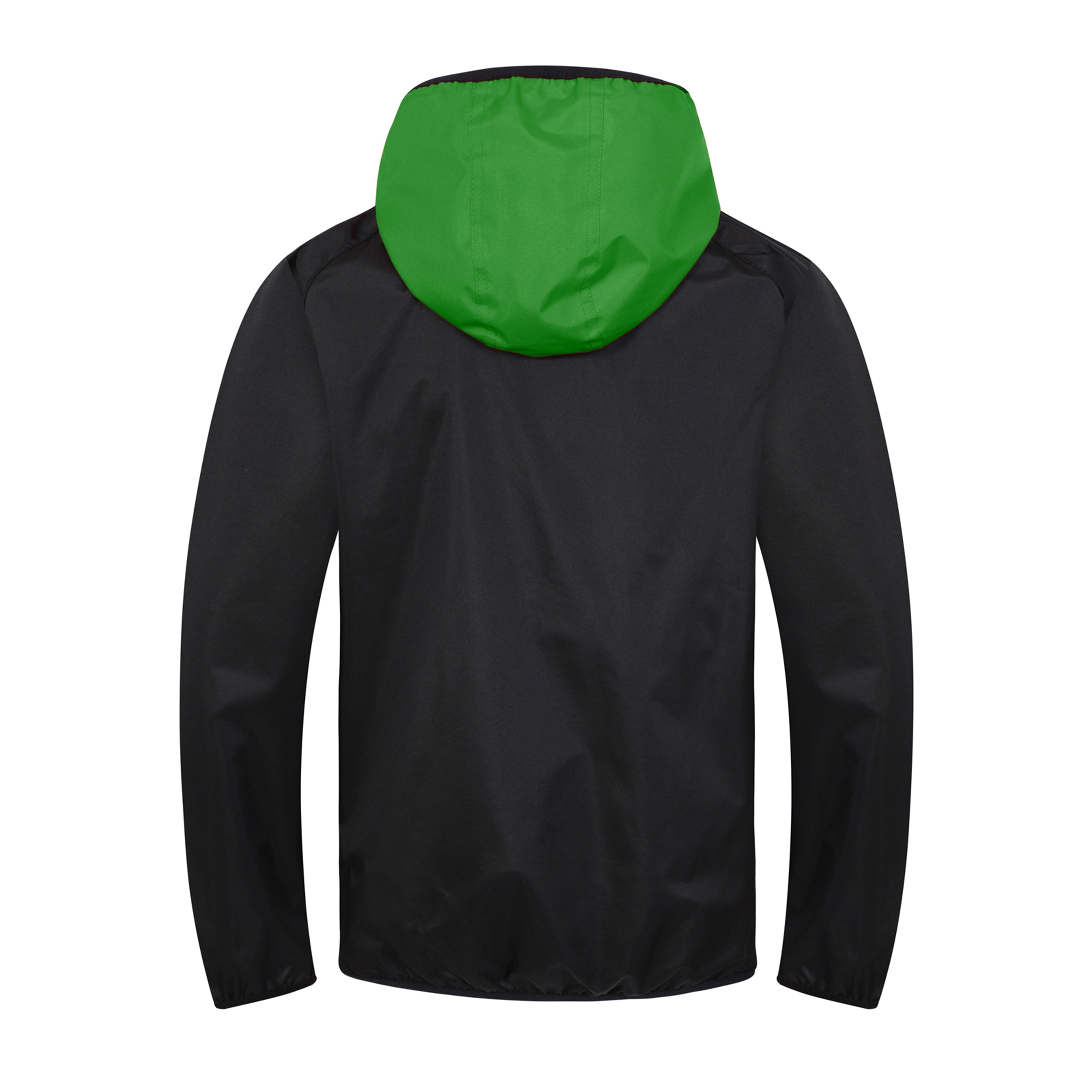 Celtic half zip kids shower jacket in black with club crest to front.