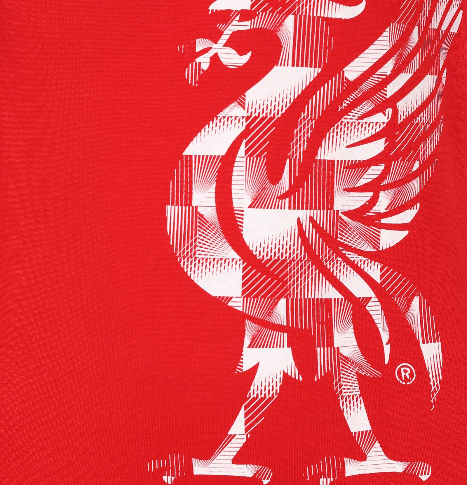 Liverpool adults T-Shirt in red with large crest print and text to front.