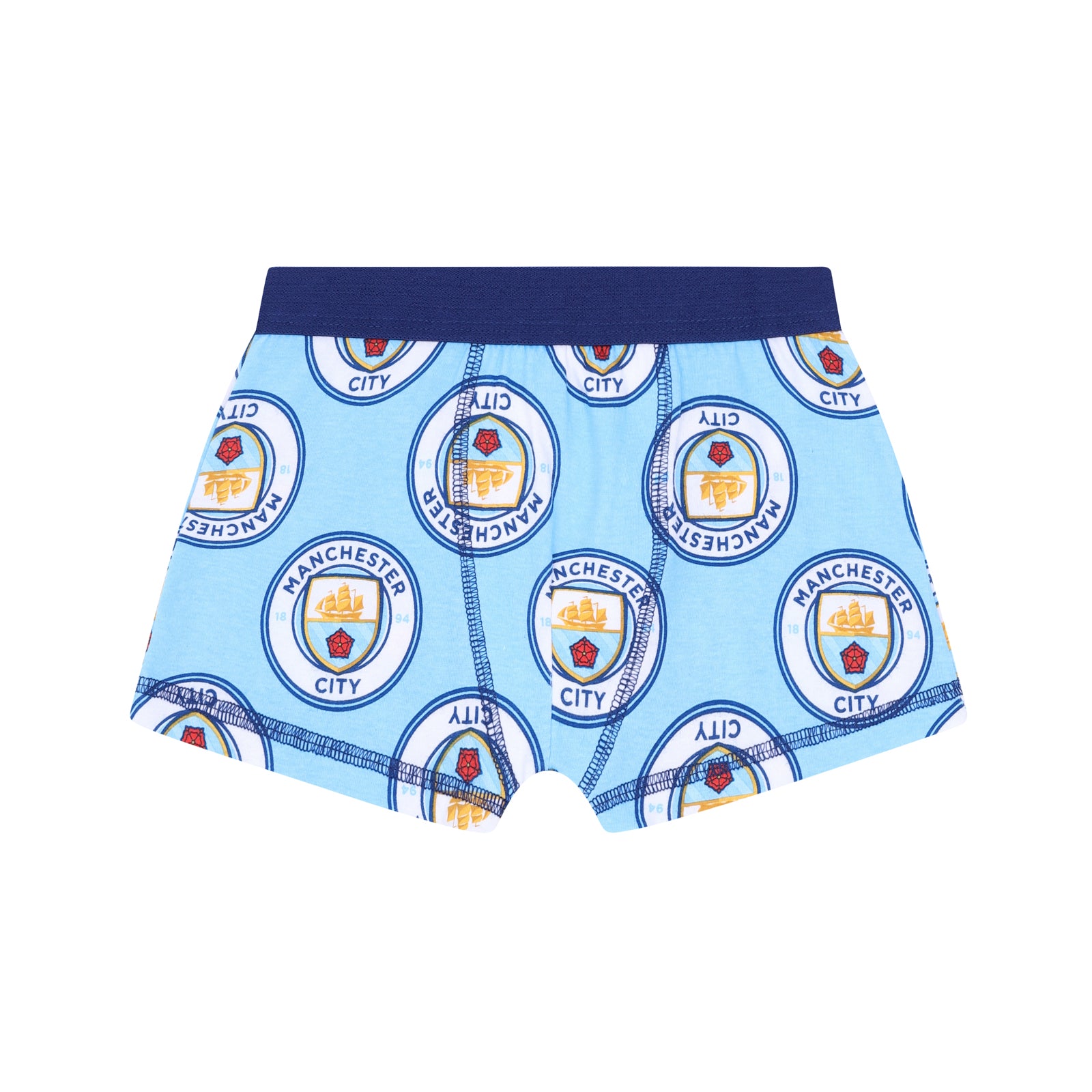 Man City boxer shorts & vest set for boys in blue