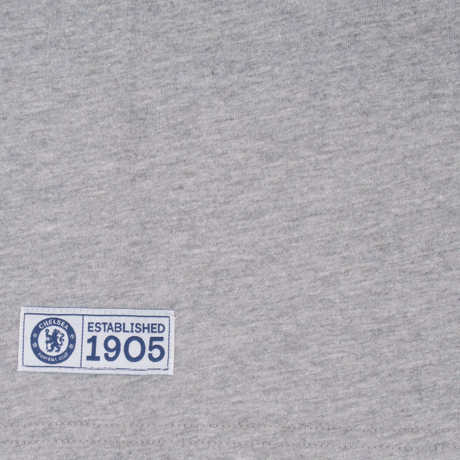 Chelsea kids T-shirt in grey with large club crest print to front and small crest print to sleeve.