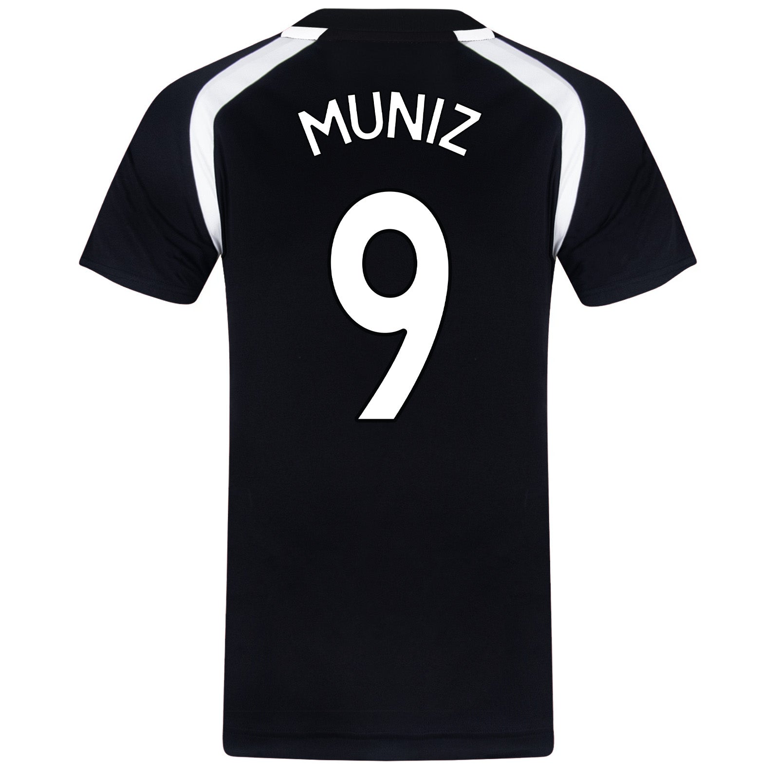 Fulham adults T-shirt in black with club crest chest