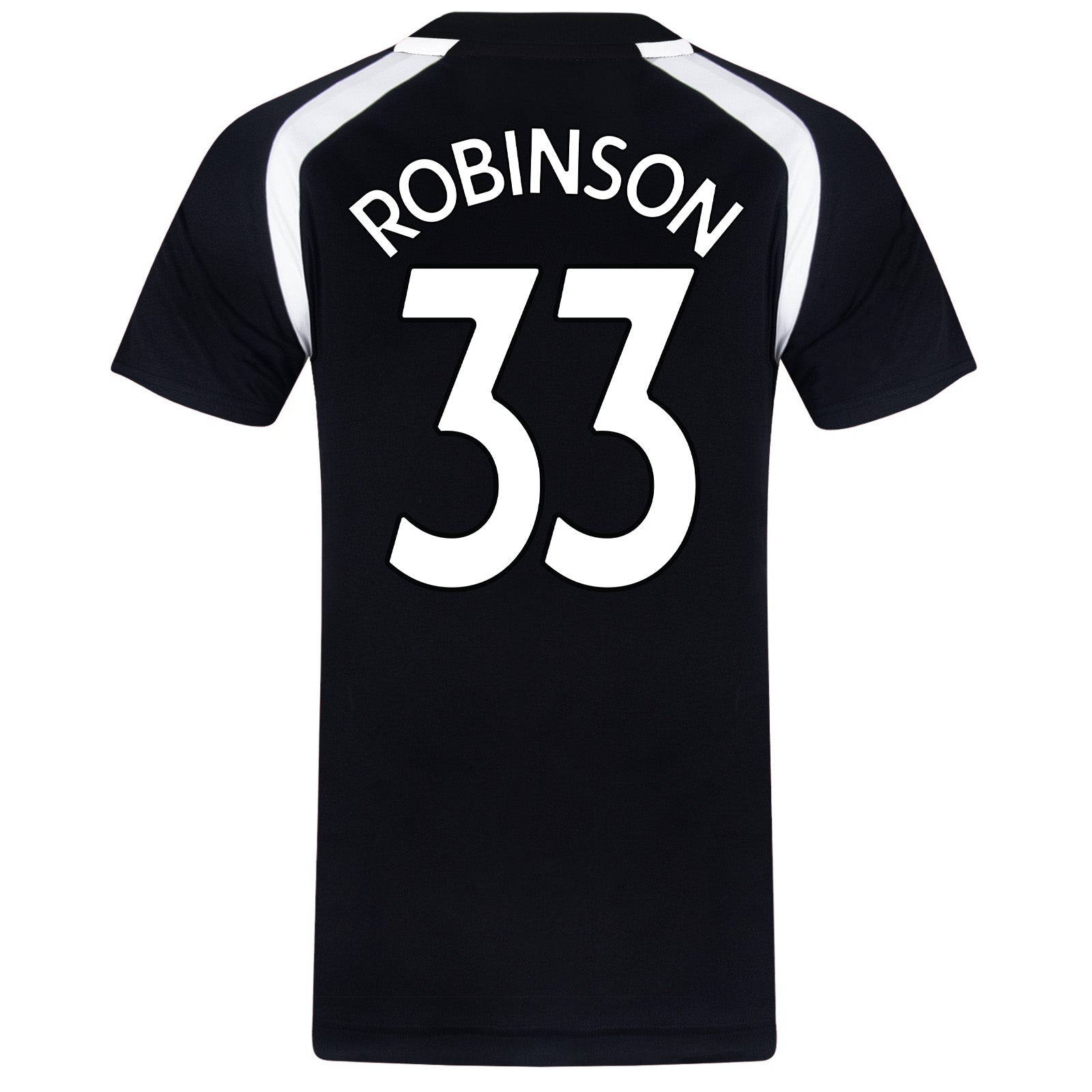 Fulham adults T-shirt in black with club crest chest