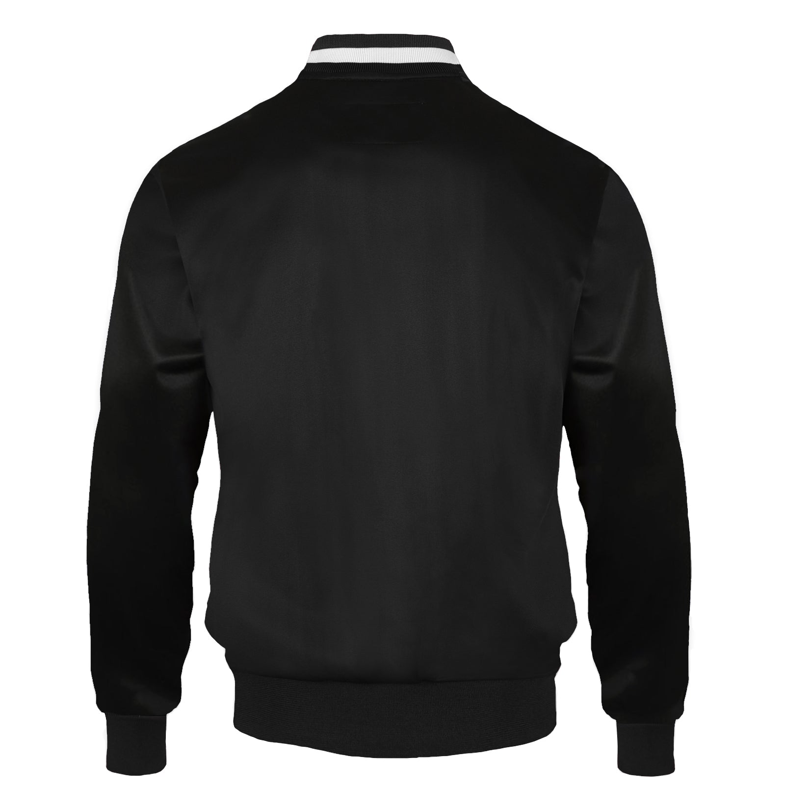 Fulham adults retro track jacket in black with club crest to chest.