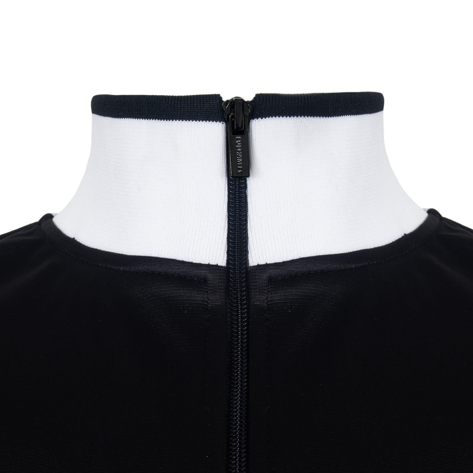 Fulham adults retro track jacket in black with club crest to chest.