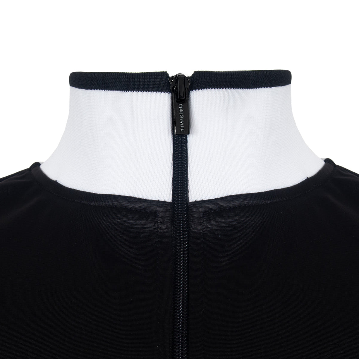 Fulham adults retro track jacket in black with club crest to chest.