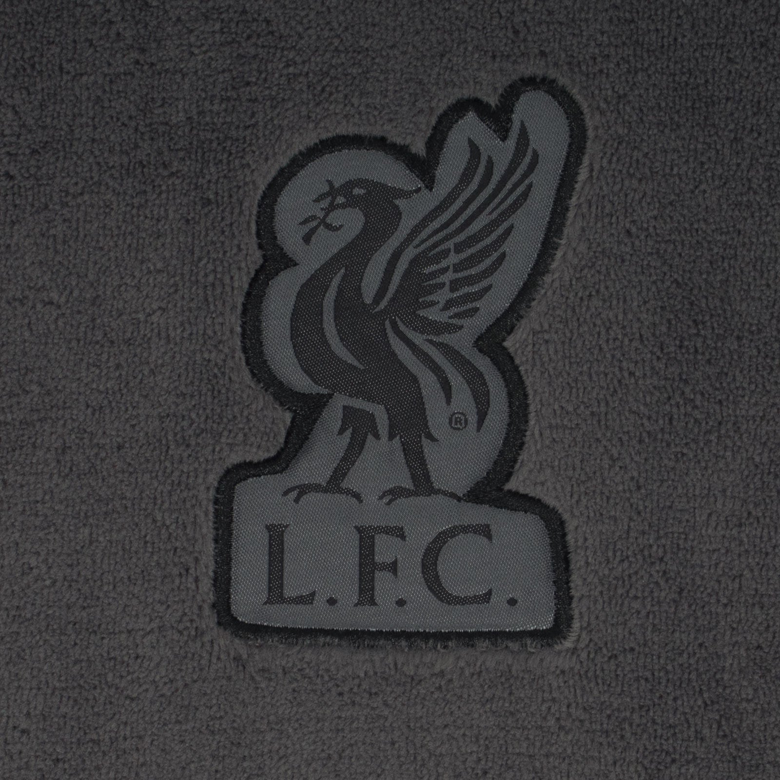 Liverpool adults dressing gown in grey with a crest