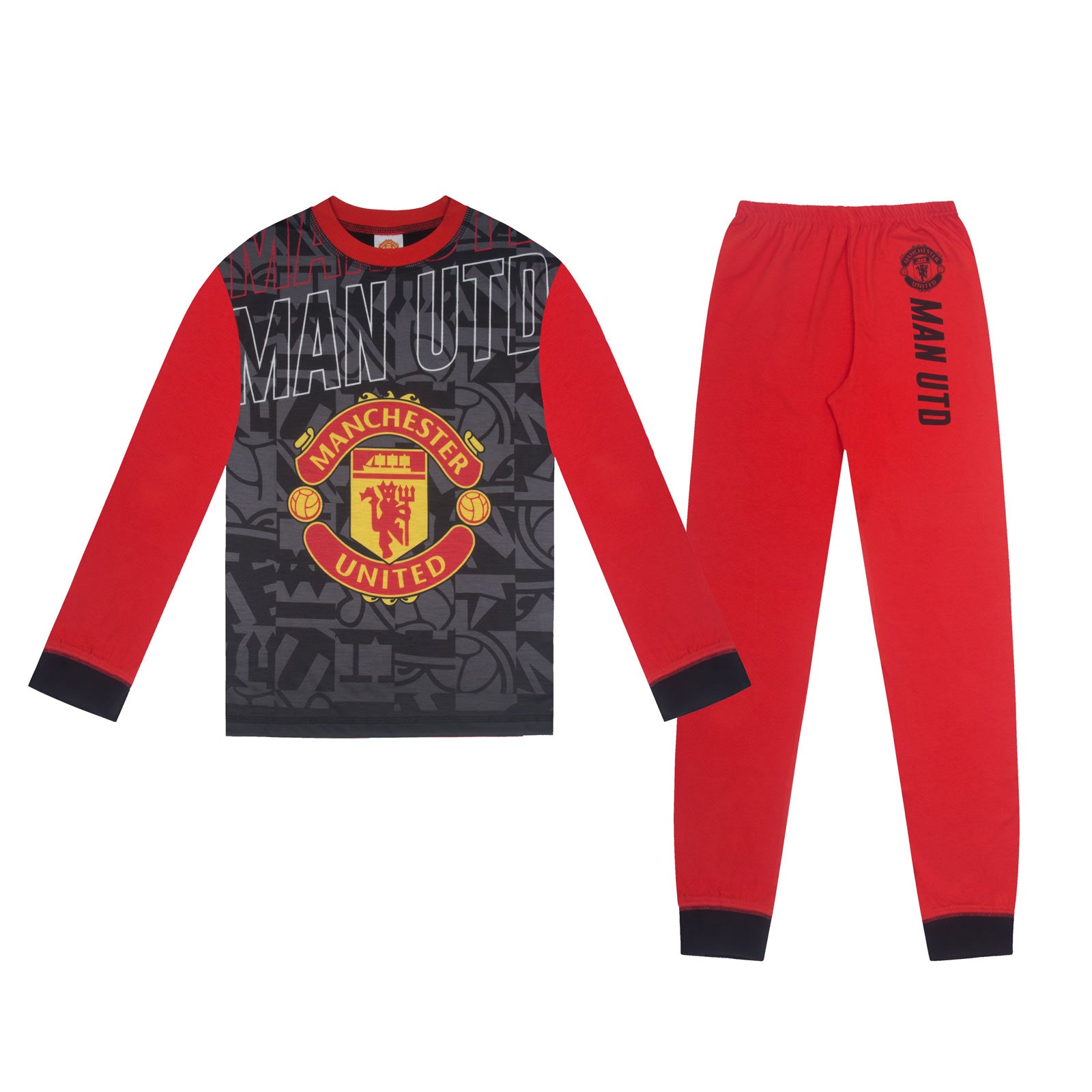 Manchester United long pyjamas for kids in red