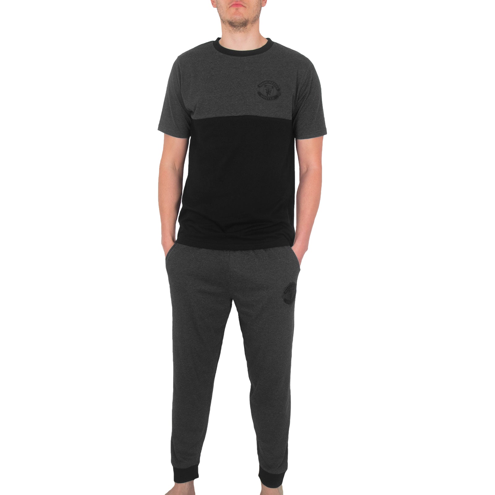 Manchester United long pyjamas for adults in grey