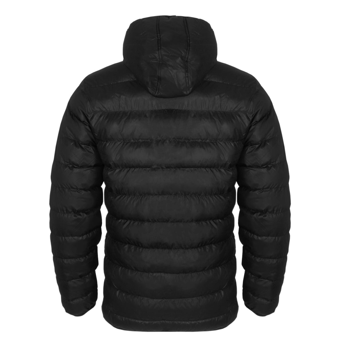 Arsenal adults quilted jacket in black with club crest to chest.