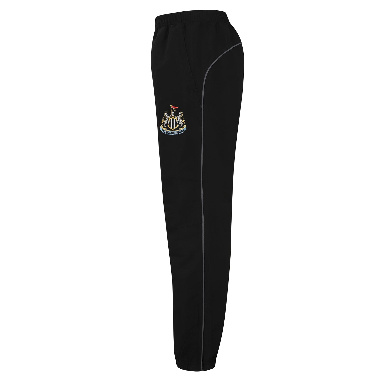 Newcastle Utd adults tracksuit in black with club crest to chest and left thigh