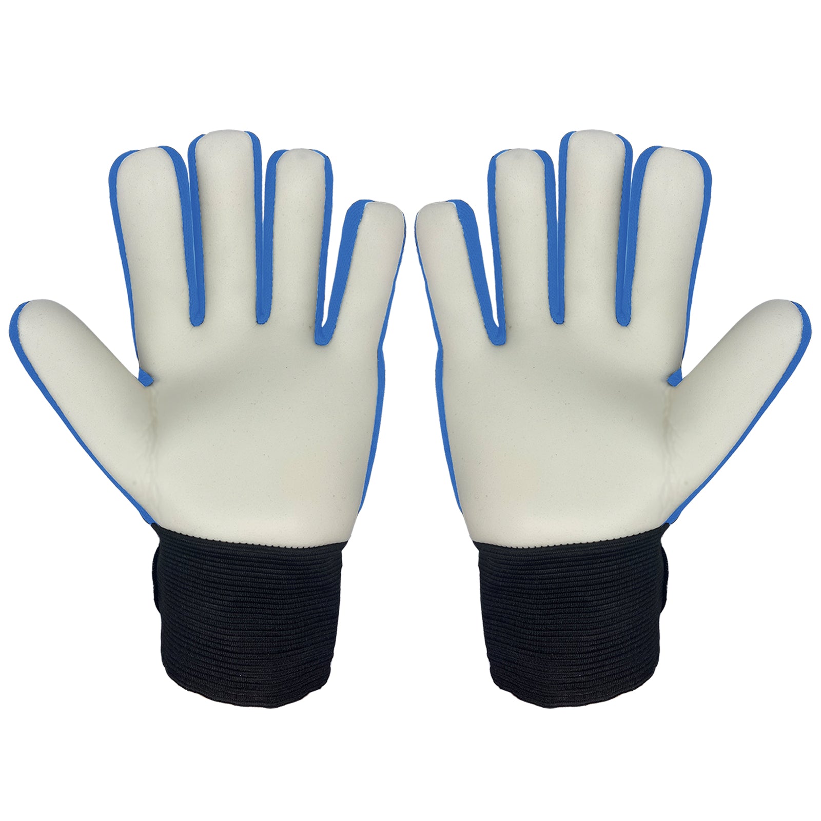 Man City blue goalkeeper gloves with MCFC crest & text print to each glove