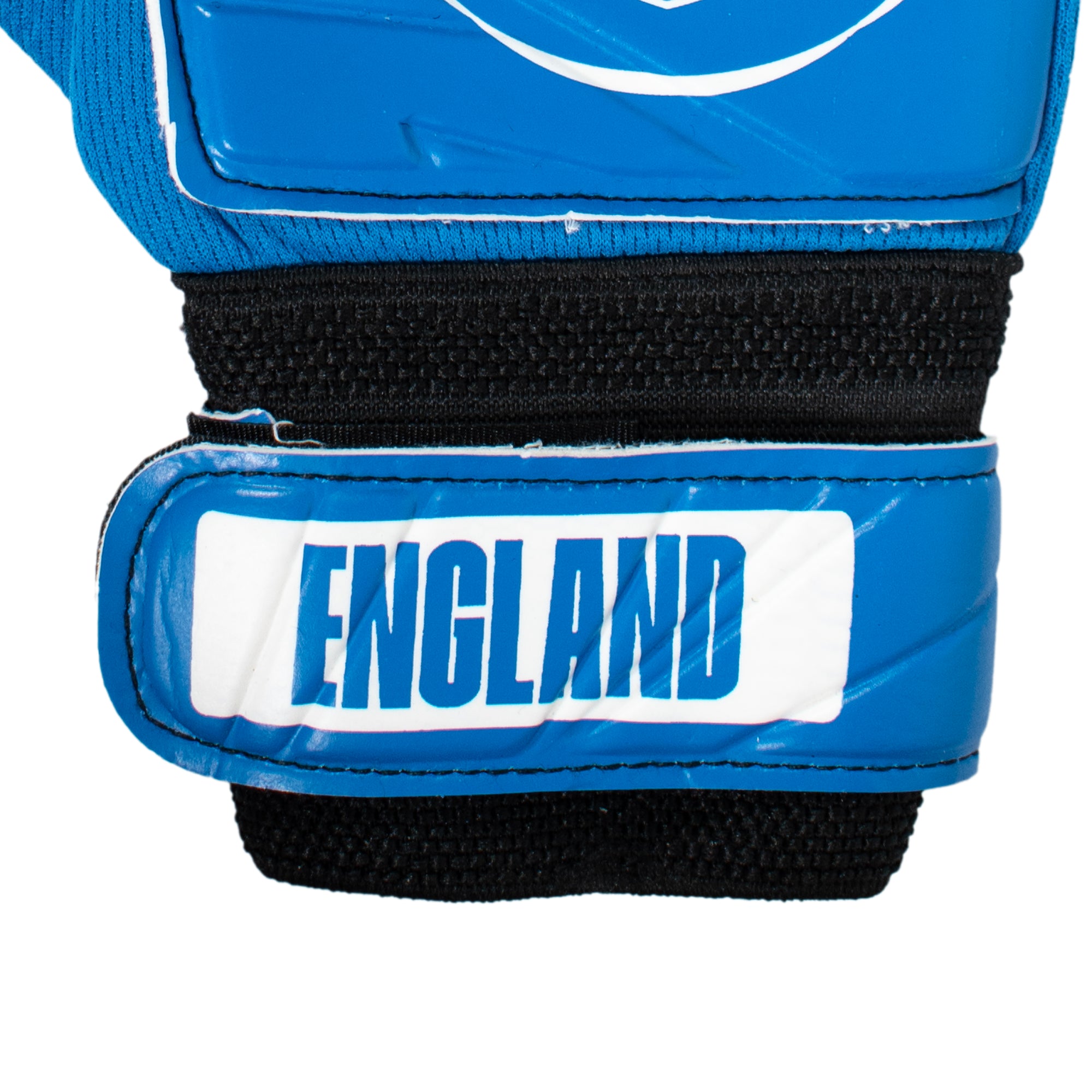 England goalkeeper gloves blue with Three Lions crest & text print to each glove