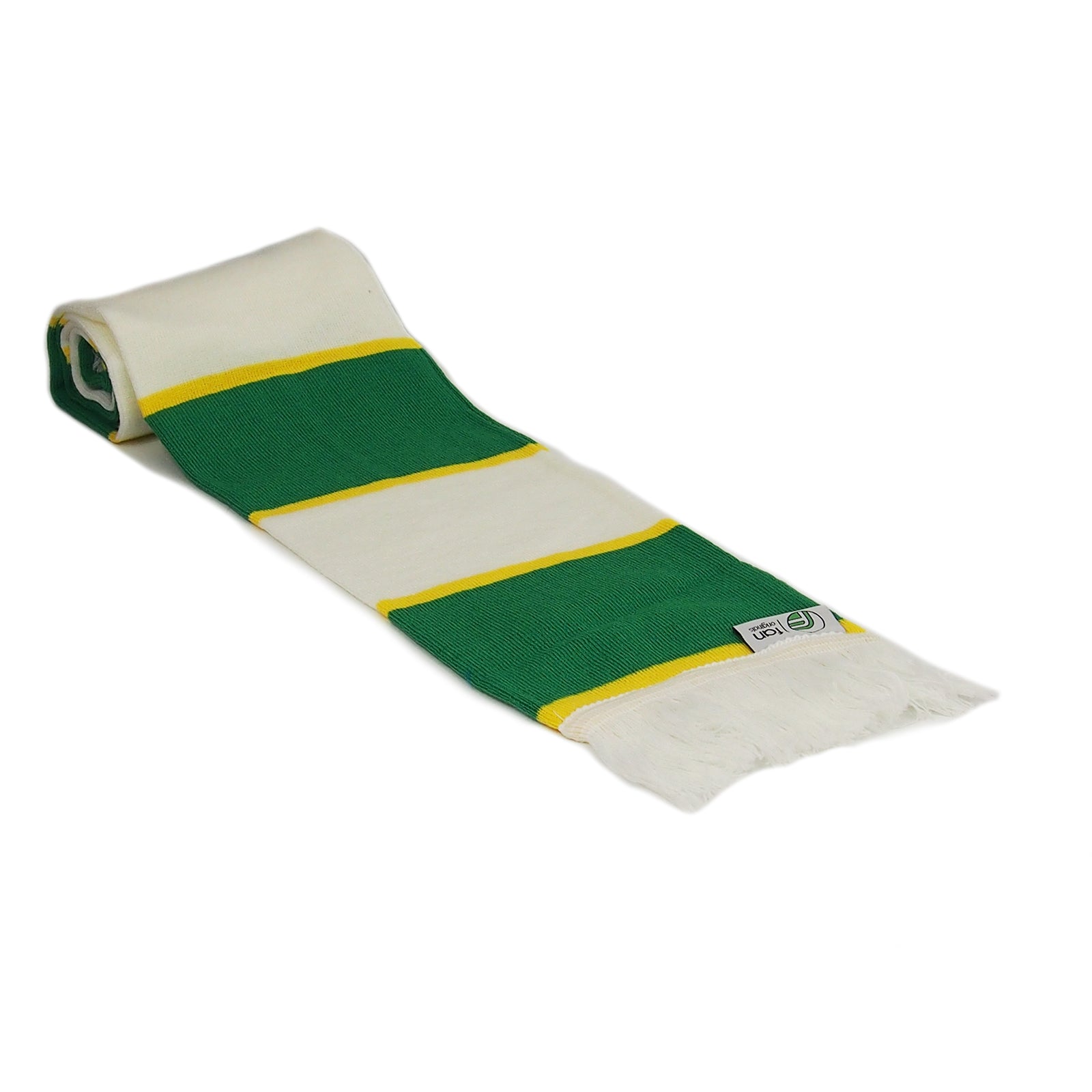 Celtic retro football bar scarf in green and white from our Fan Originals range.